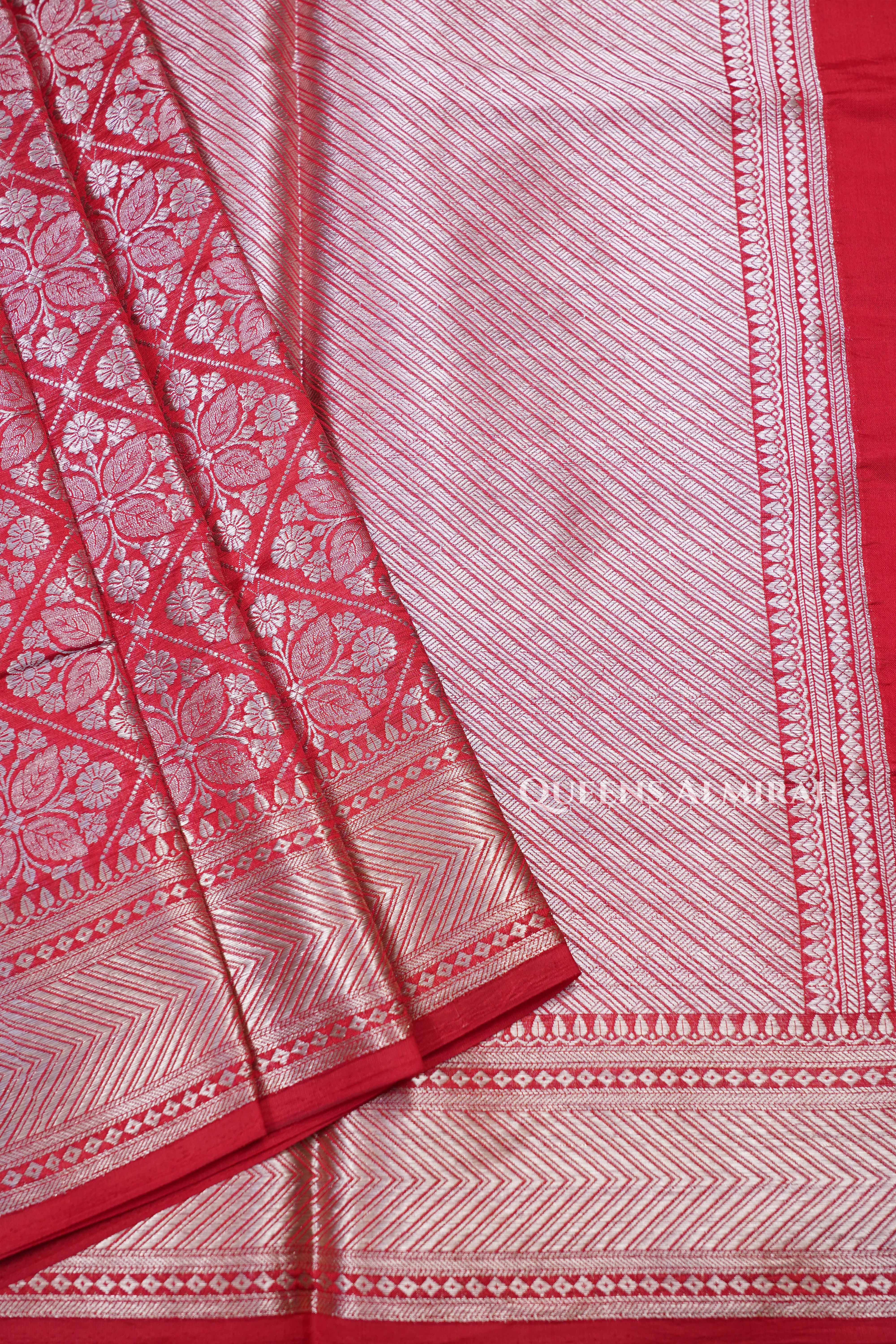 Red Banarasi Silk Saree