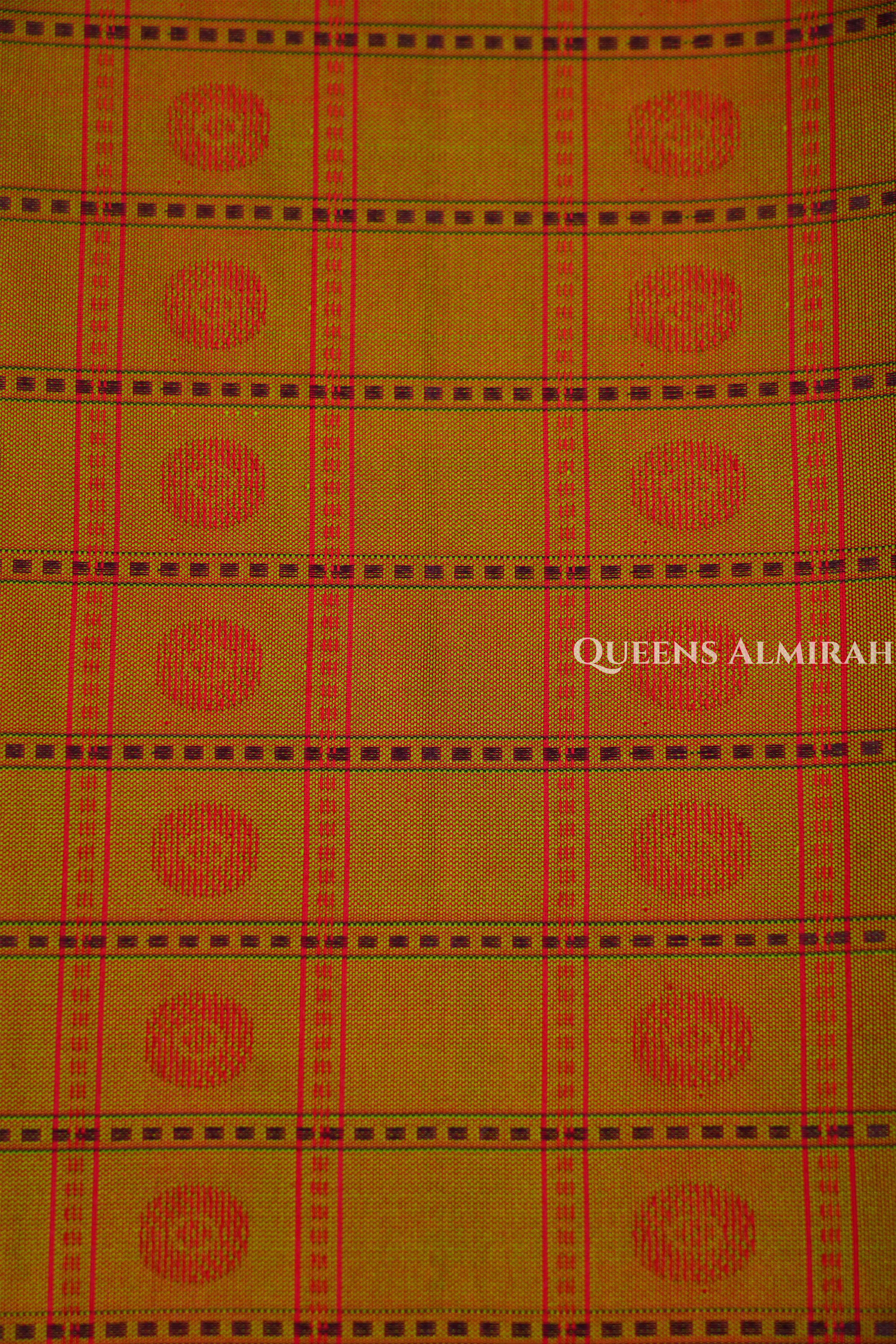 Mustard Brown With Algae Green Pure Kanchivaram Silk Saree
