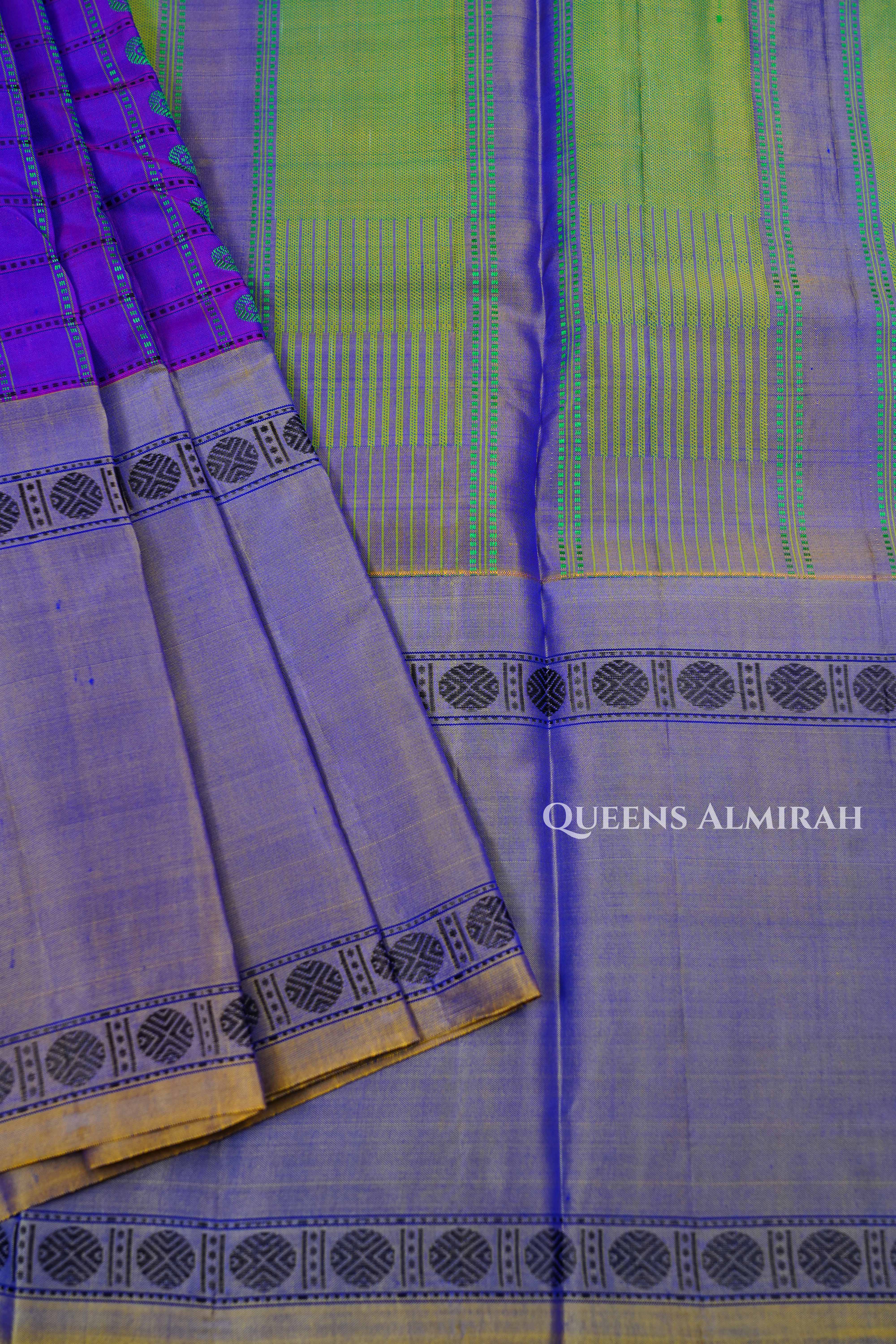 Purple Pure Kanchivaram Silk Saree