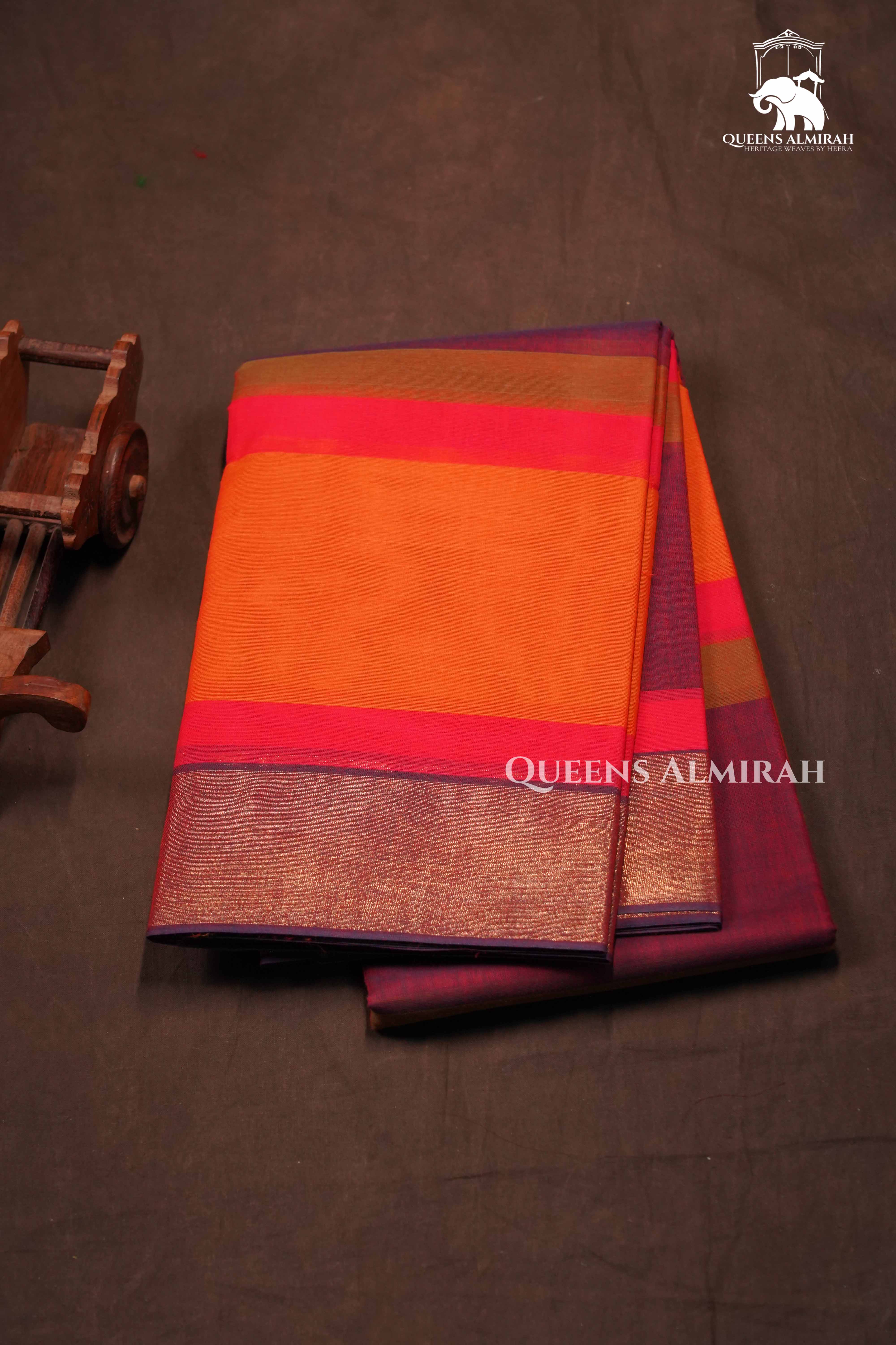 Multi Color Chettinad Cotton Saree