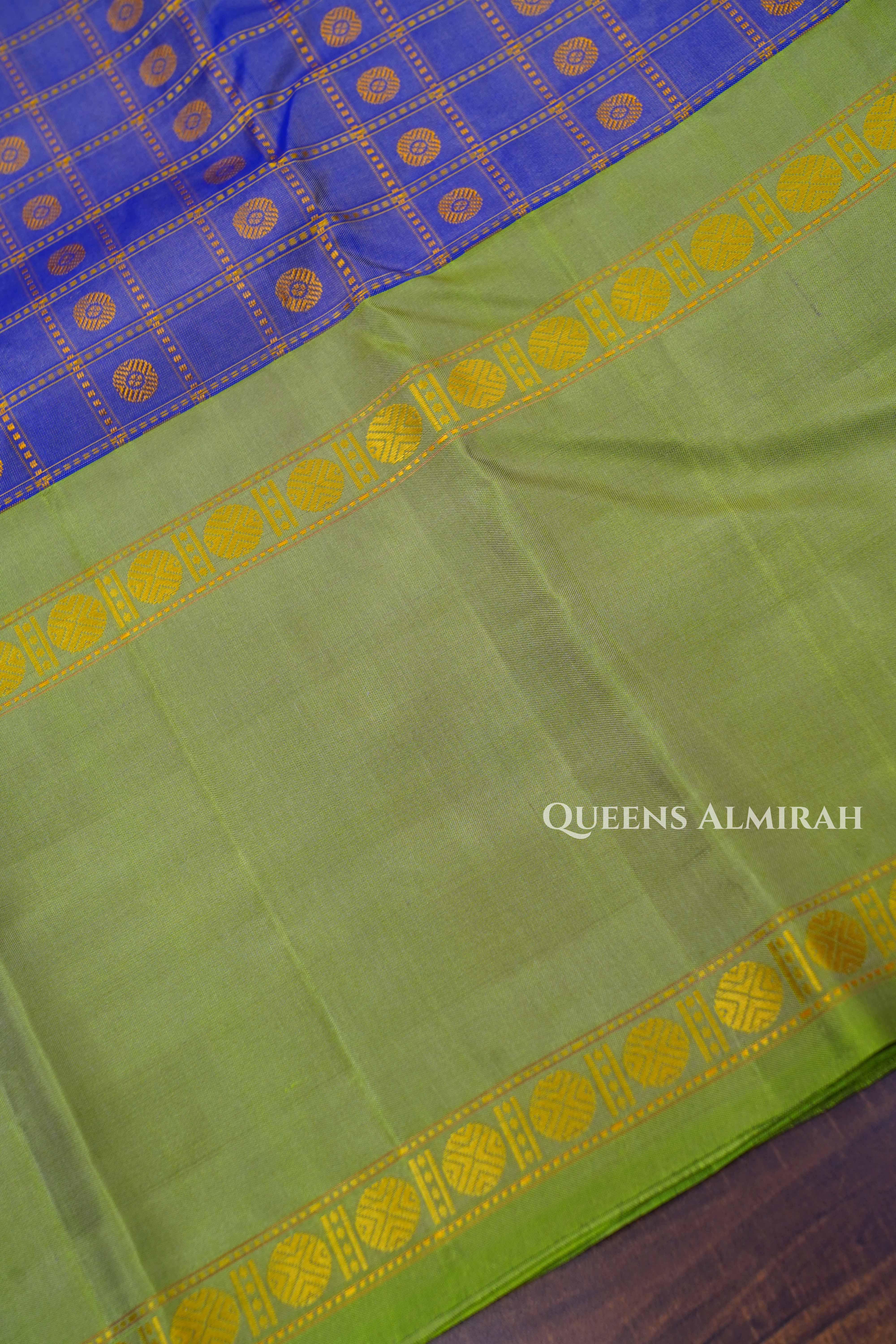 Lavender With Green Pure Kanchivaram Silk Saree