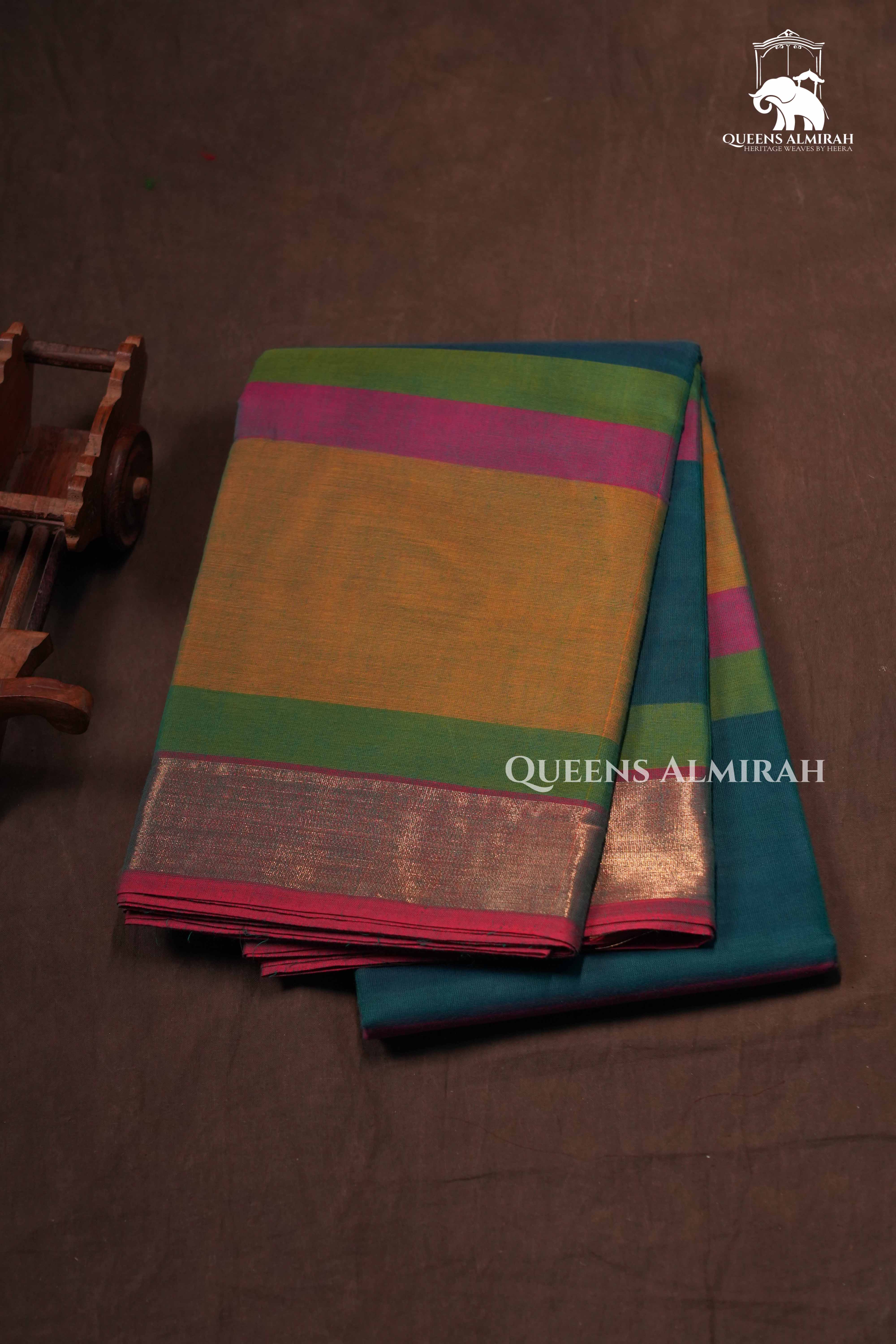 Multi Color Chettinad Cotton Saree
