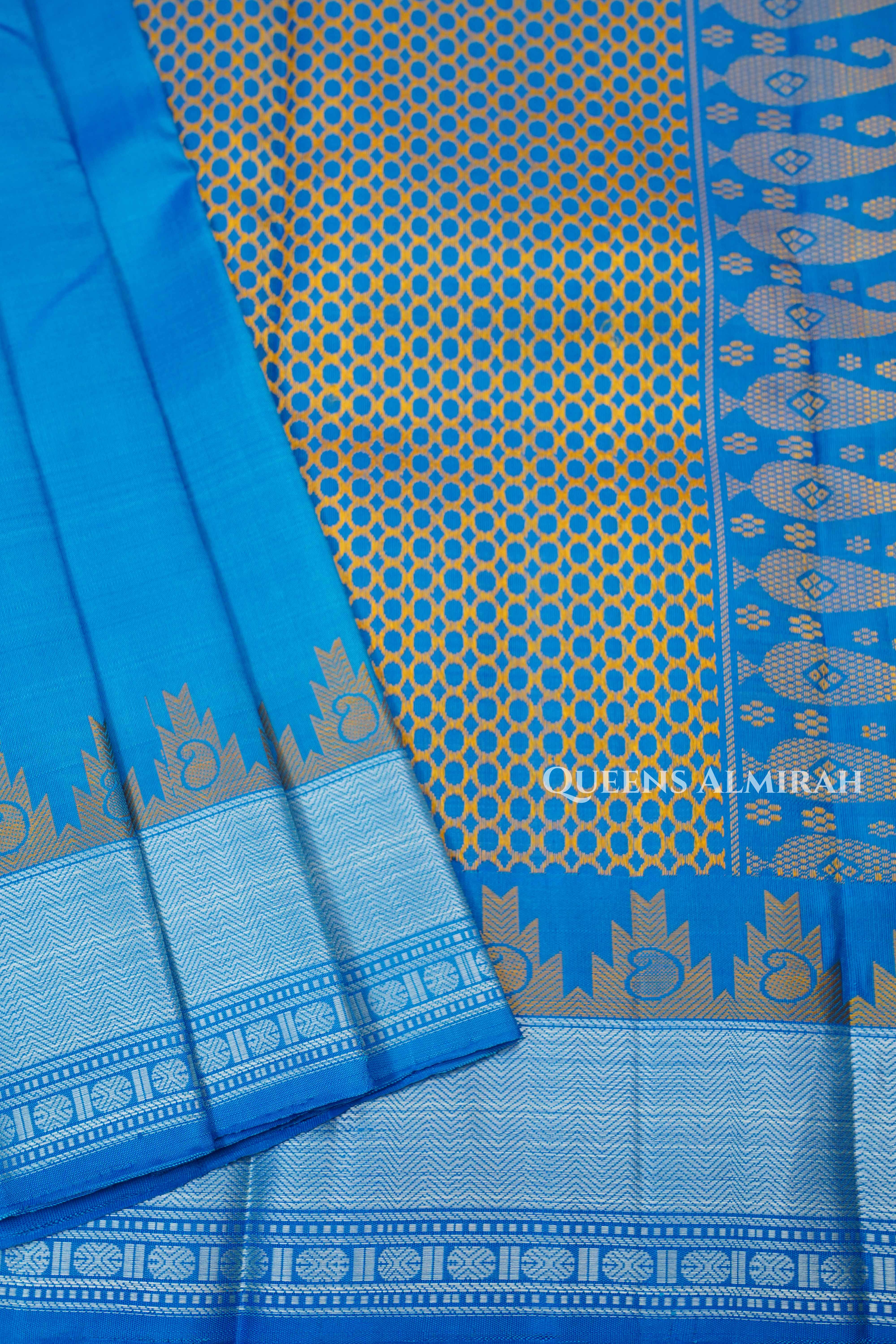 Blue Pure Kanchivaram Silk Saree