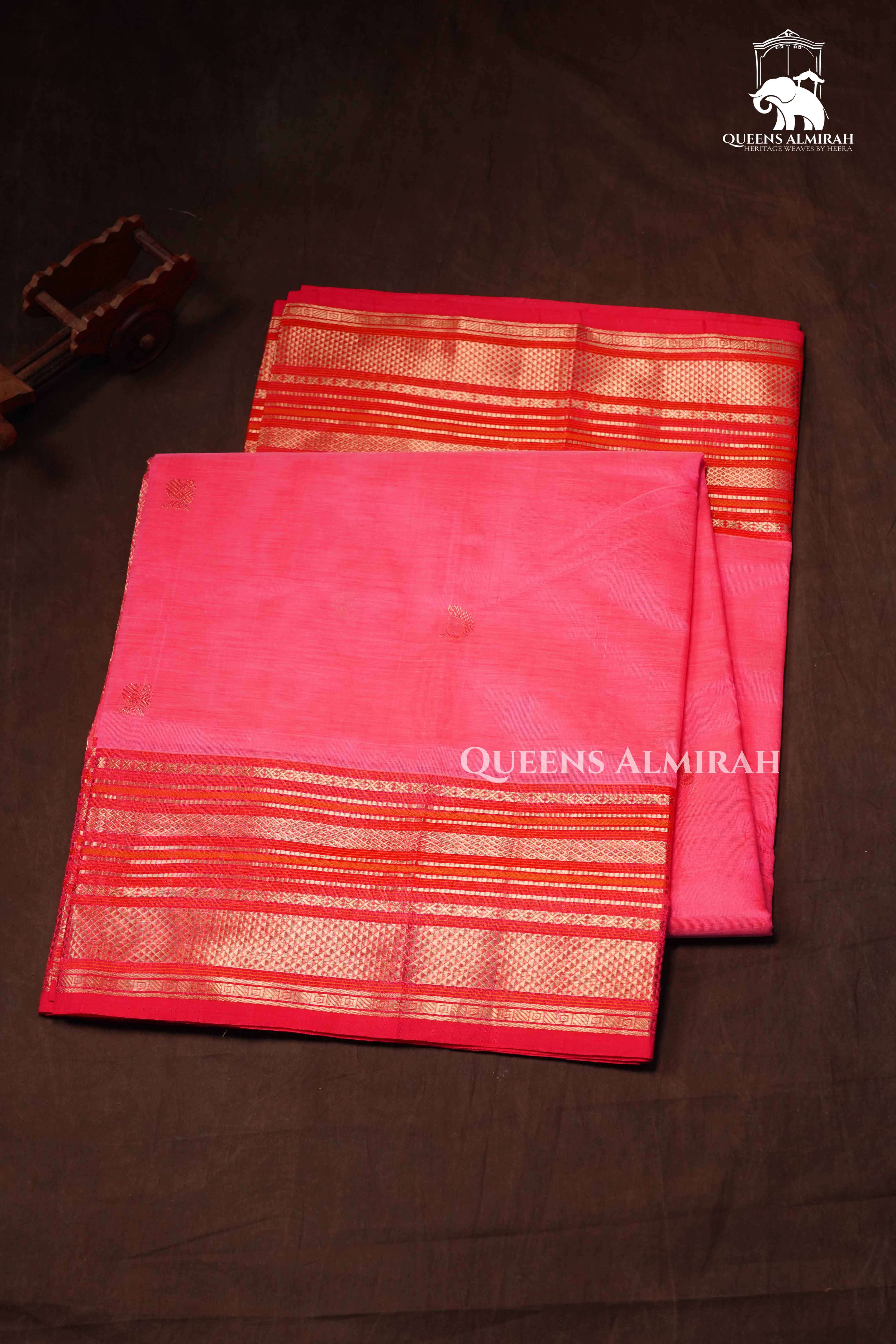 Warm Pink Karaikudi Chettinad Silk