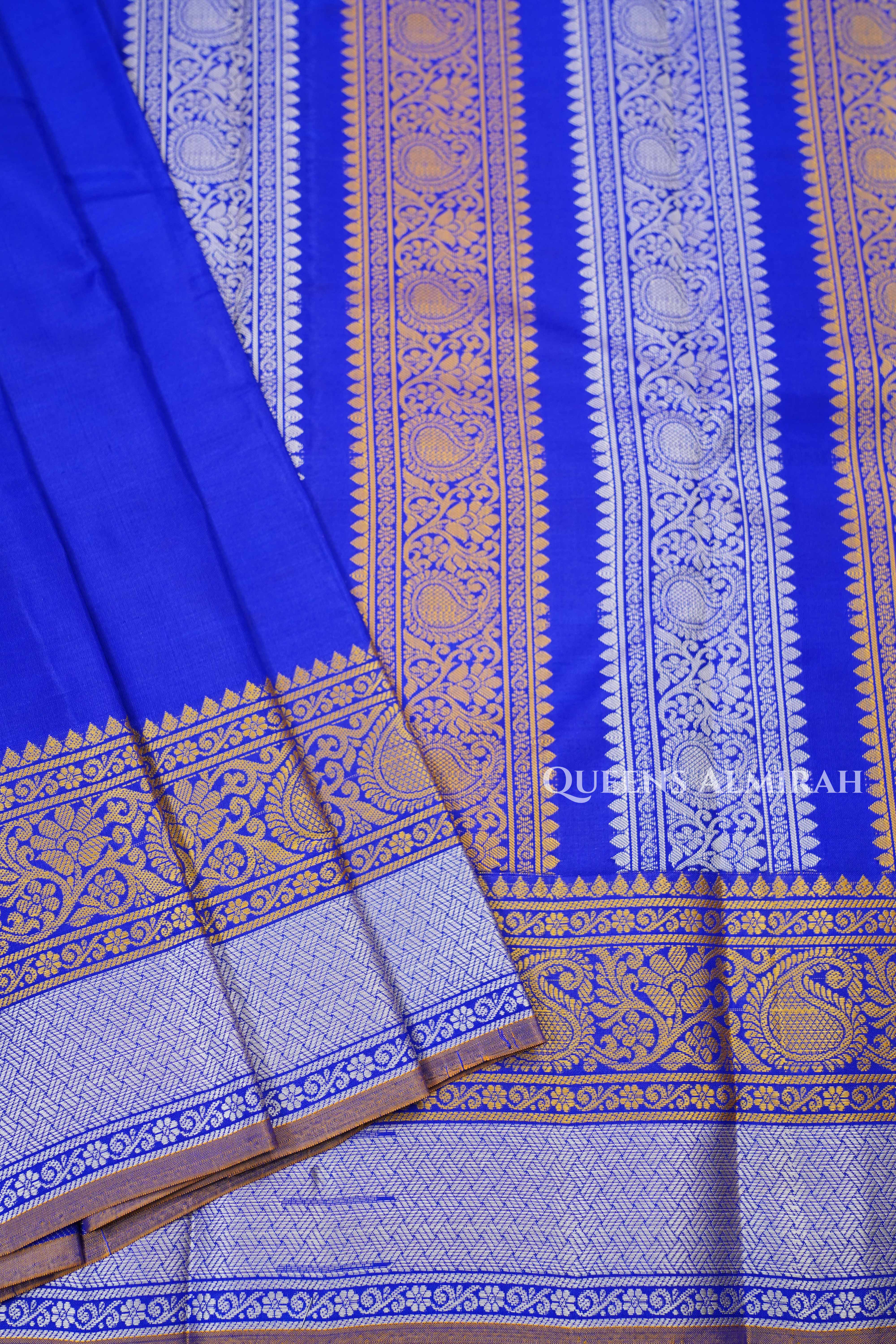 Royal Blue Pure Kanchivaram Silk Saree