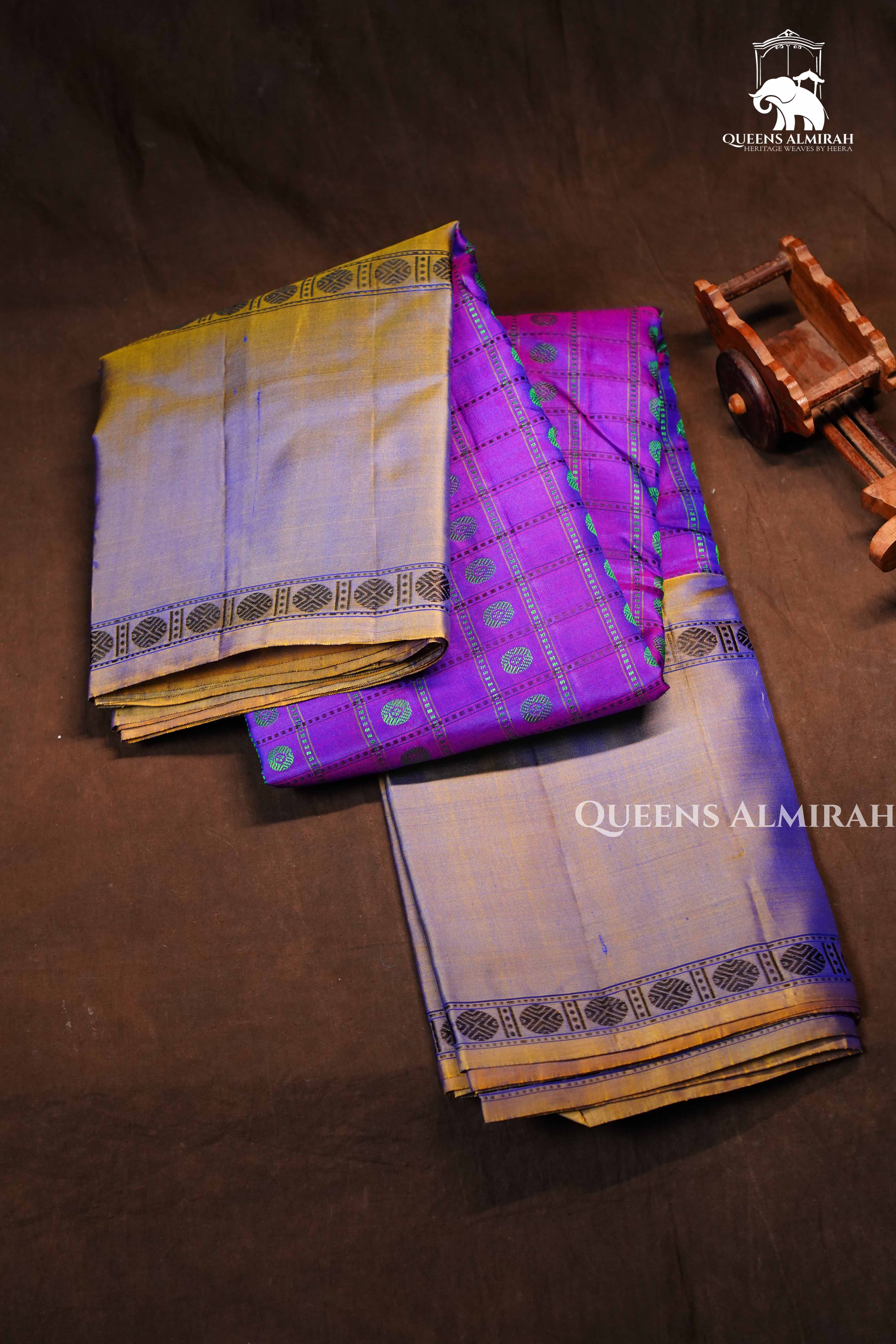 Purple Pure Kanchivaram Silk Saree