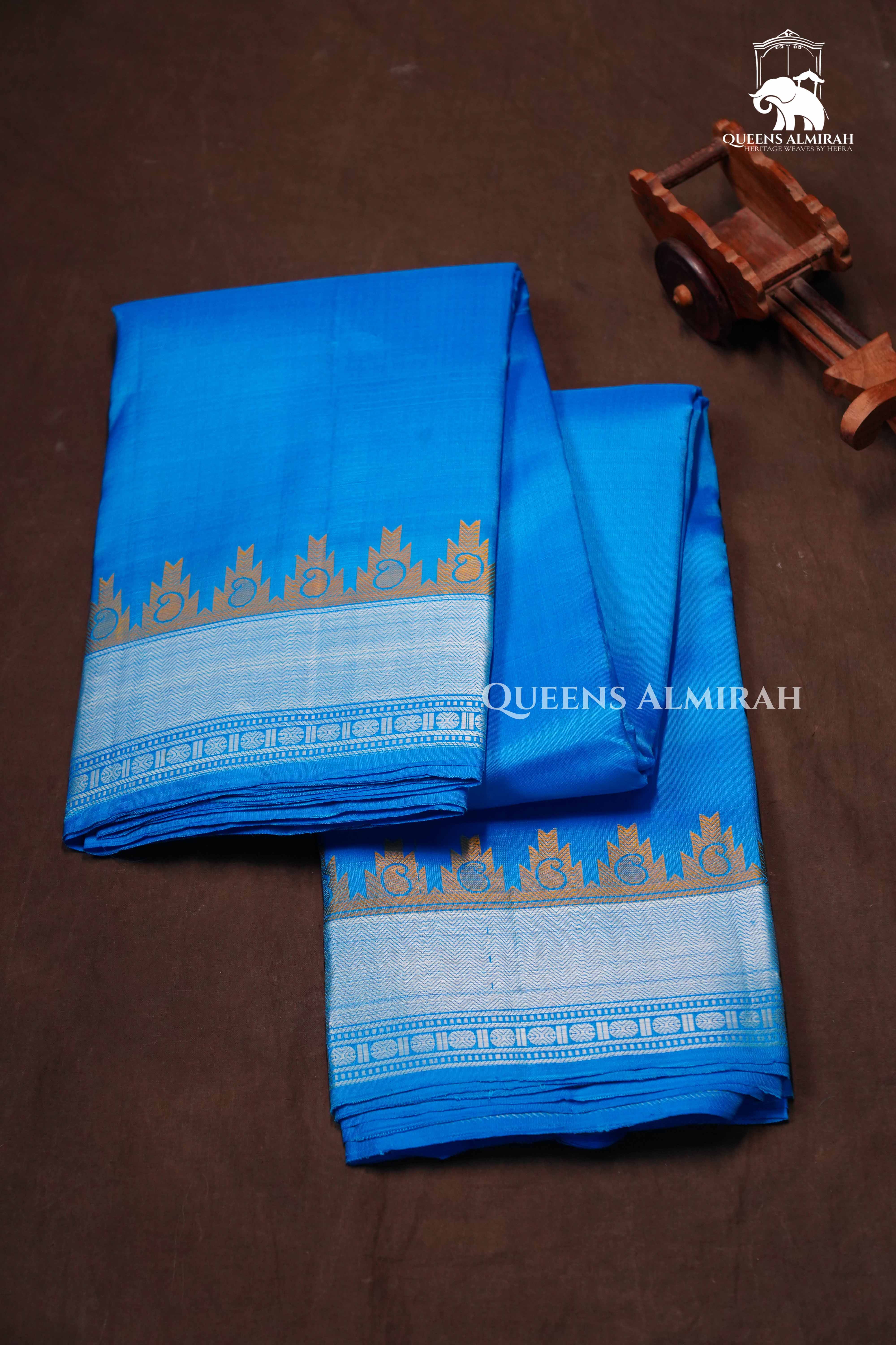 Blue Pure Kanchivaram Silk Saree