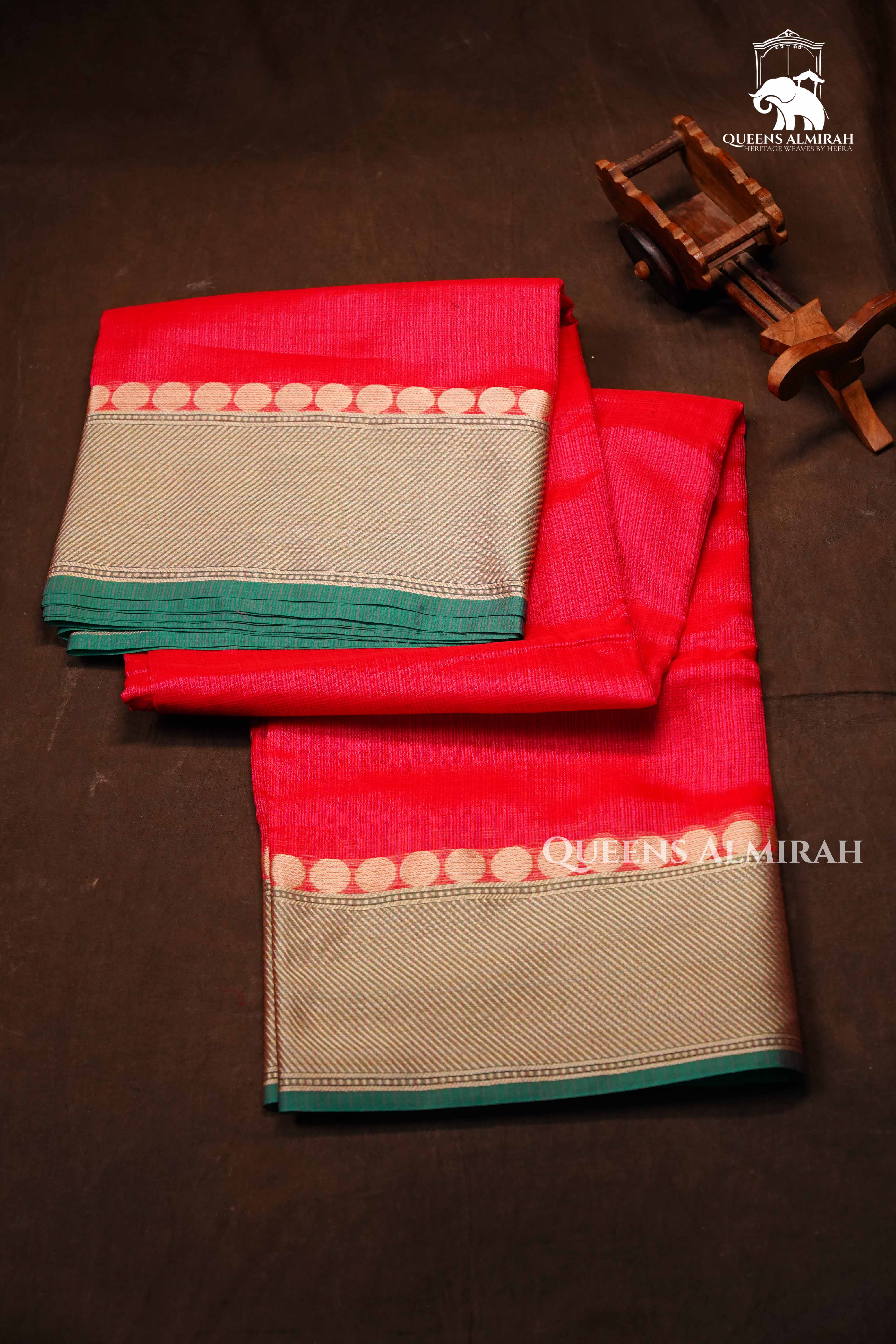 Red Pure Kota Silk Saree