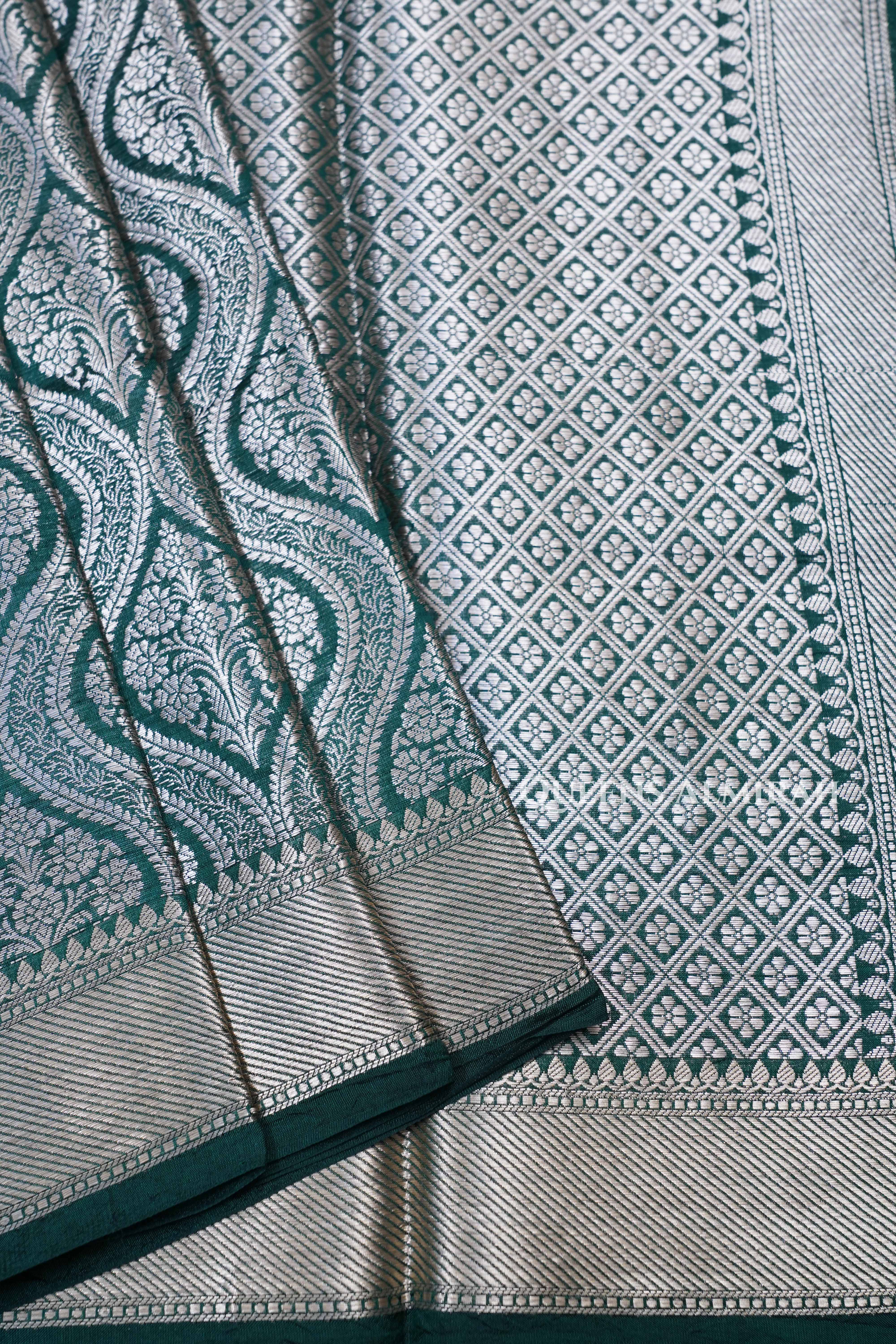 Green Banarasi Silk Saree