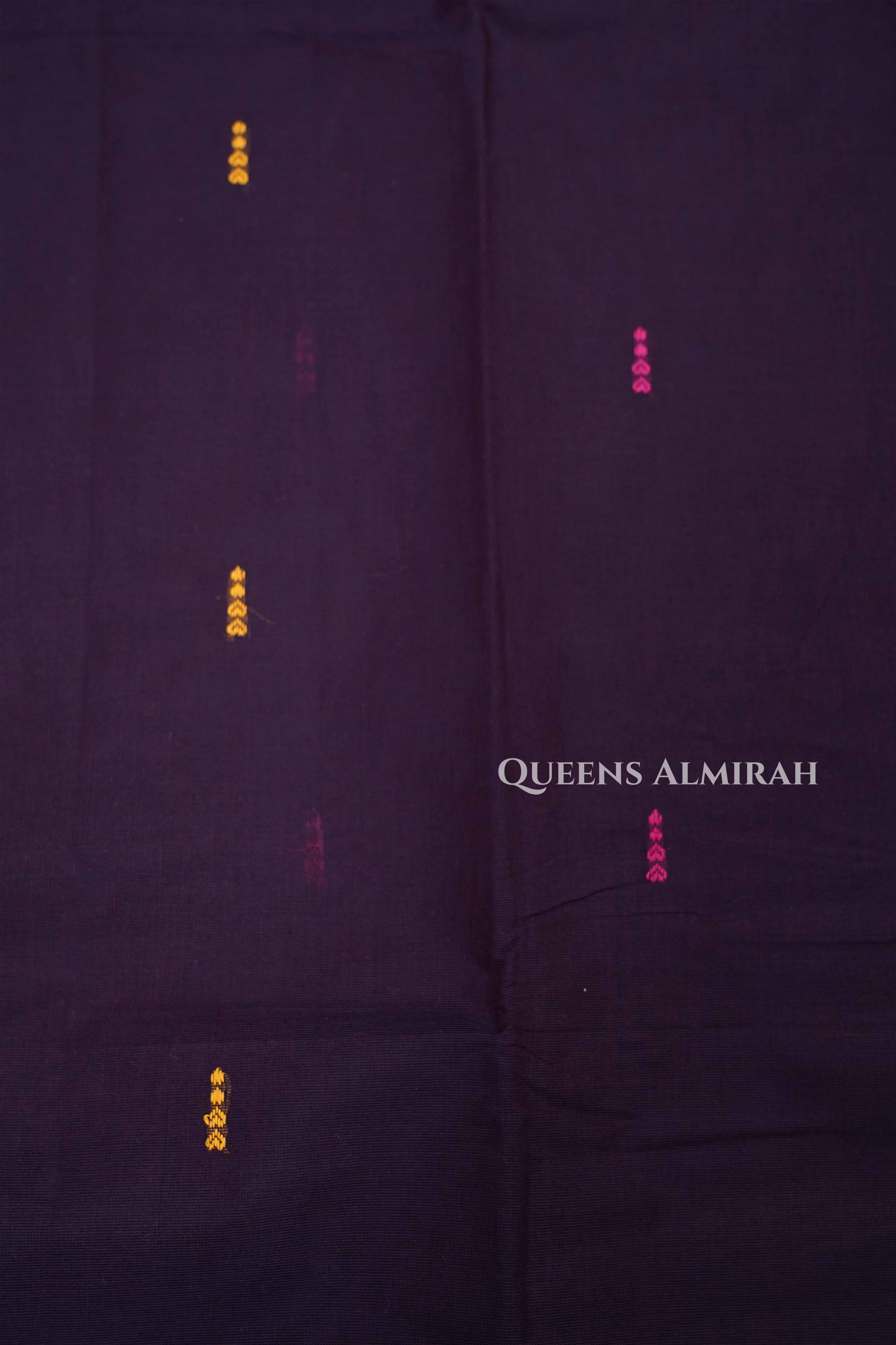 Dark Purple Kanchi Cotton Saree