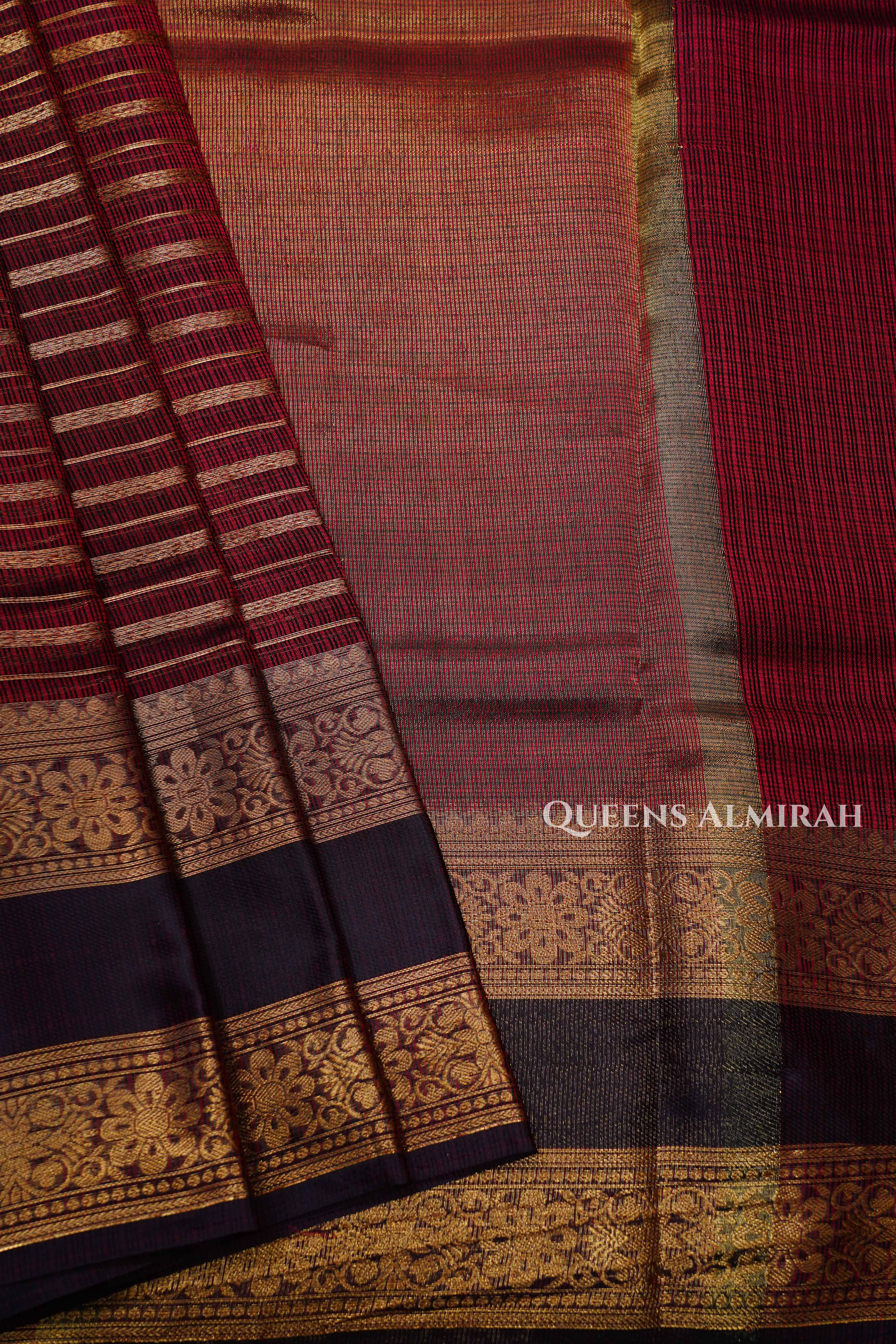 Maroon Pure Kota Silk Saree