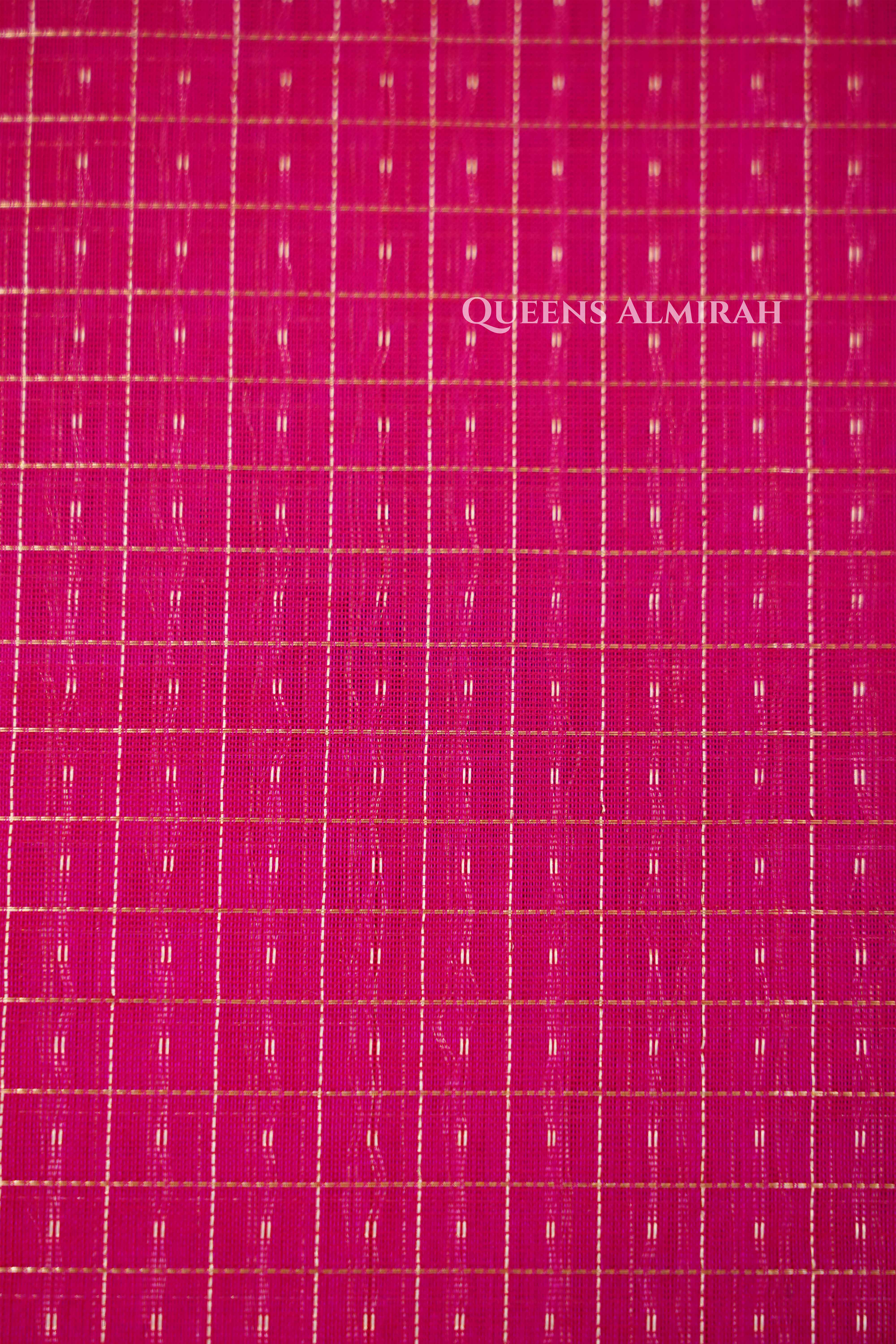 Magenta Pink -Karaikudi Chettinad Silk Cotton Saree