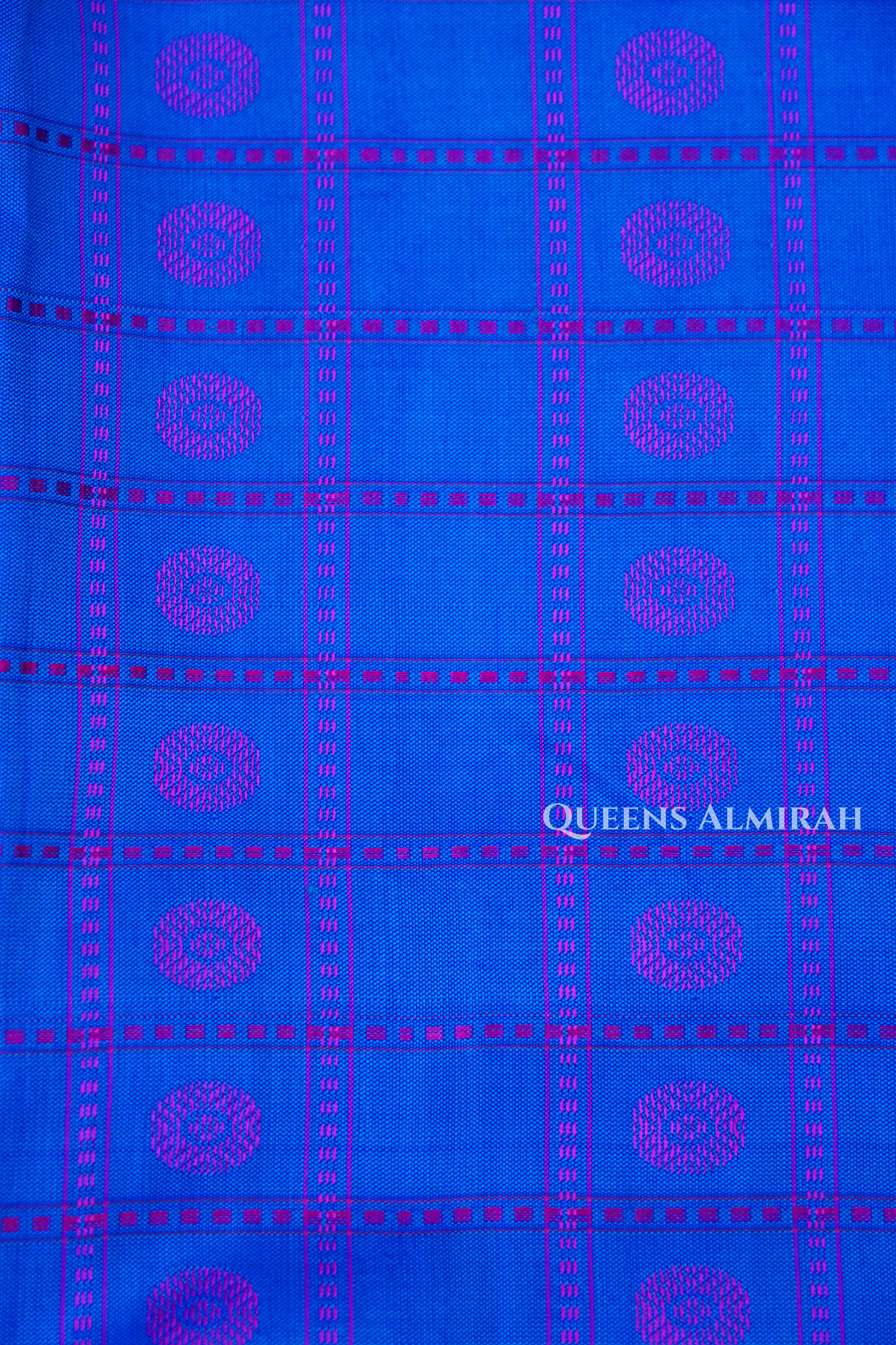 Sea Blue Pure Kanchivaram Silk Saree