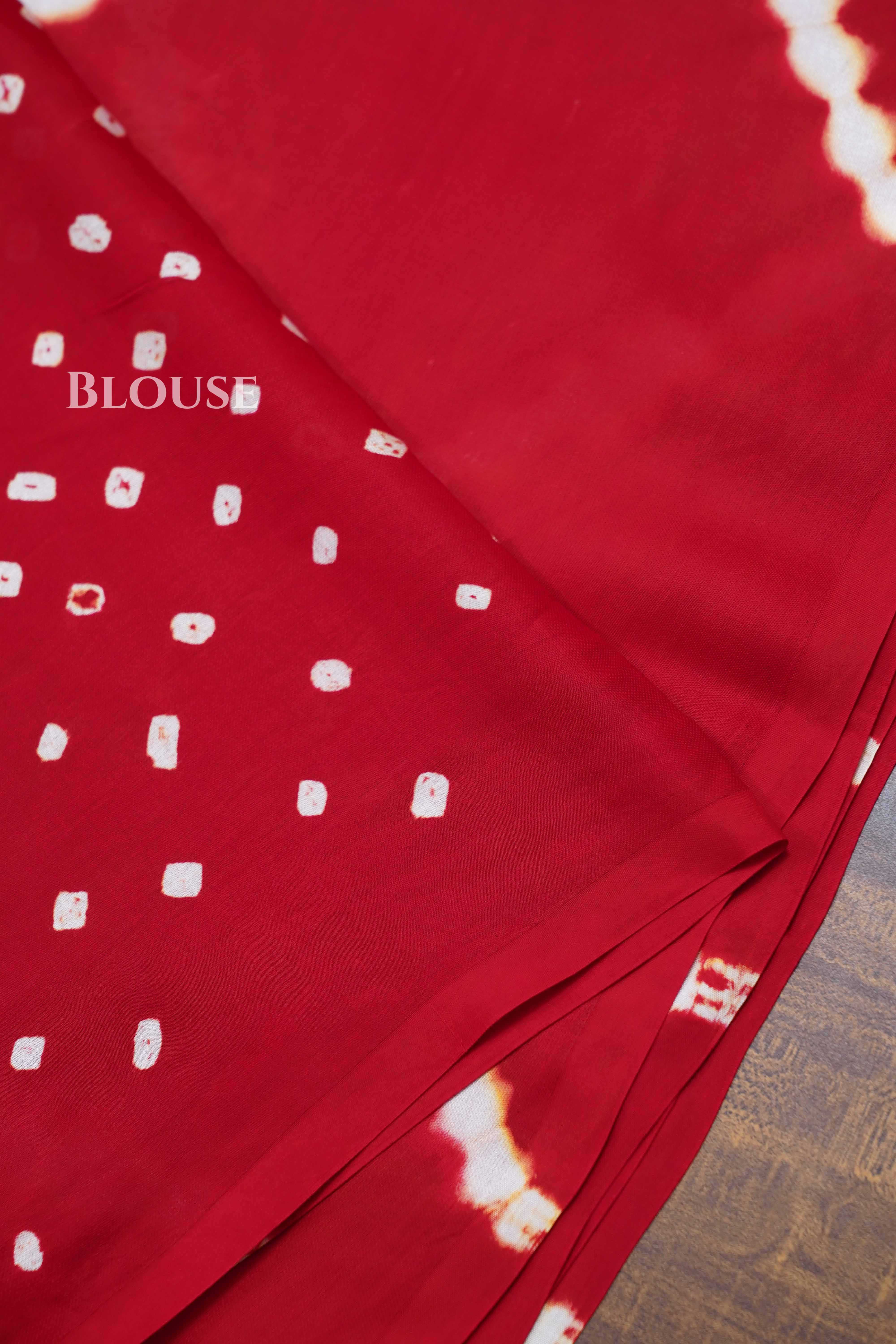 Red Modal Silk Saree