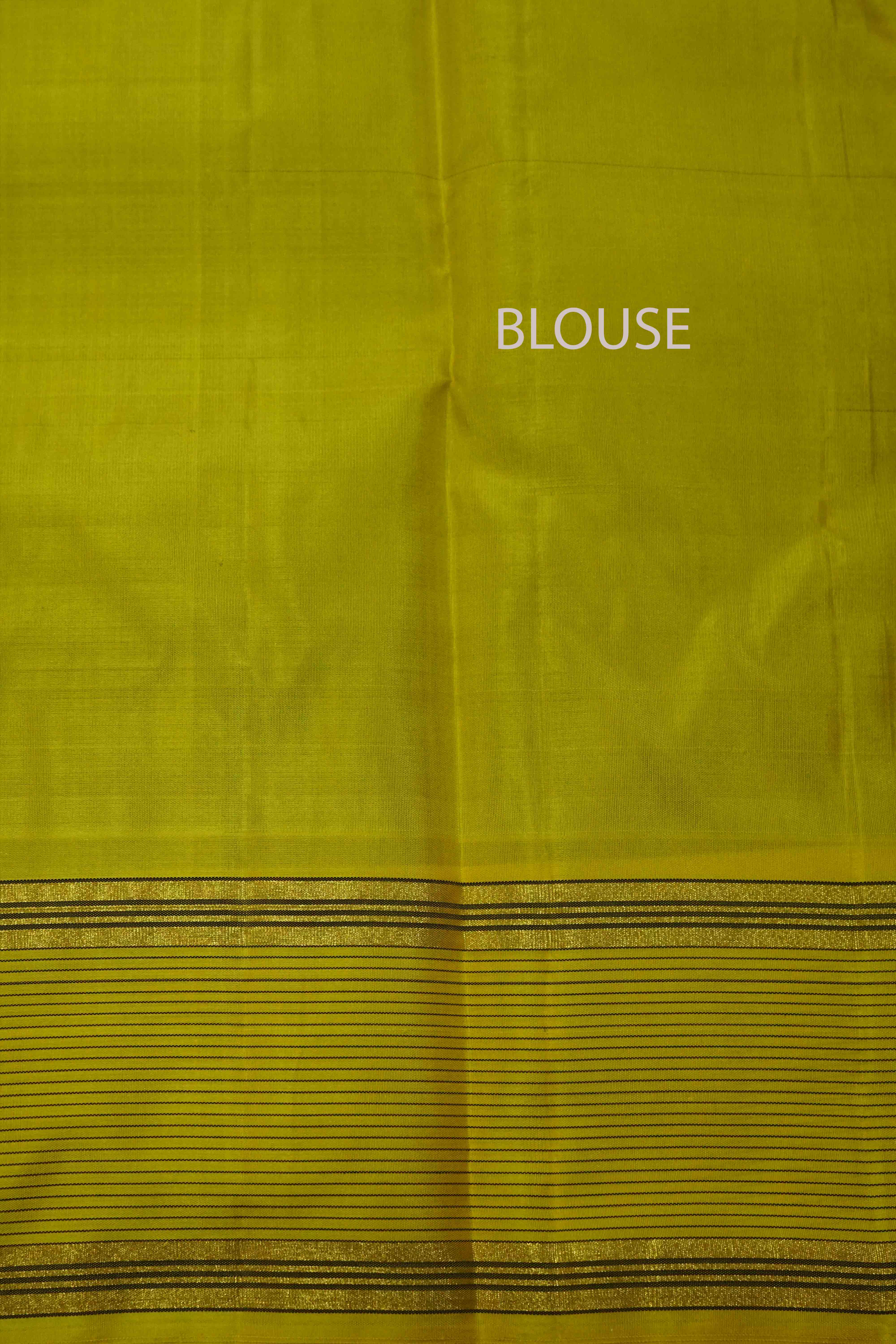BLACK CURRENT WITH LEMON YELLOW PURE KANCHIVARAM SILK SAREE - Queens Jewel Emporium