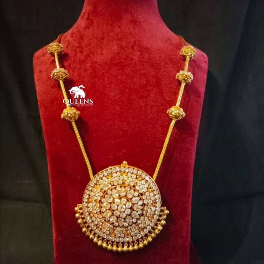 BANUMATHI RAKADAI HARAM WHITE - Queens Jewel Emporium