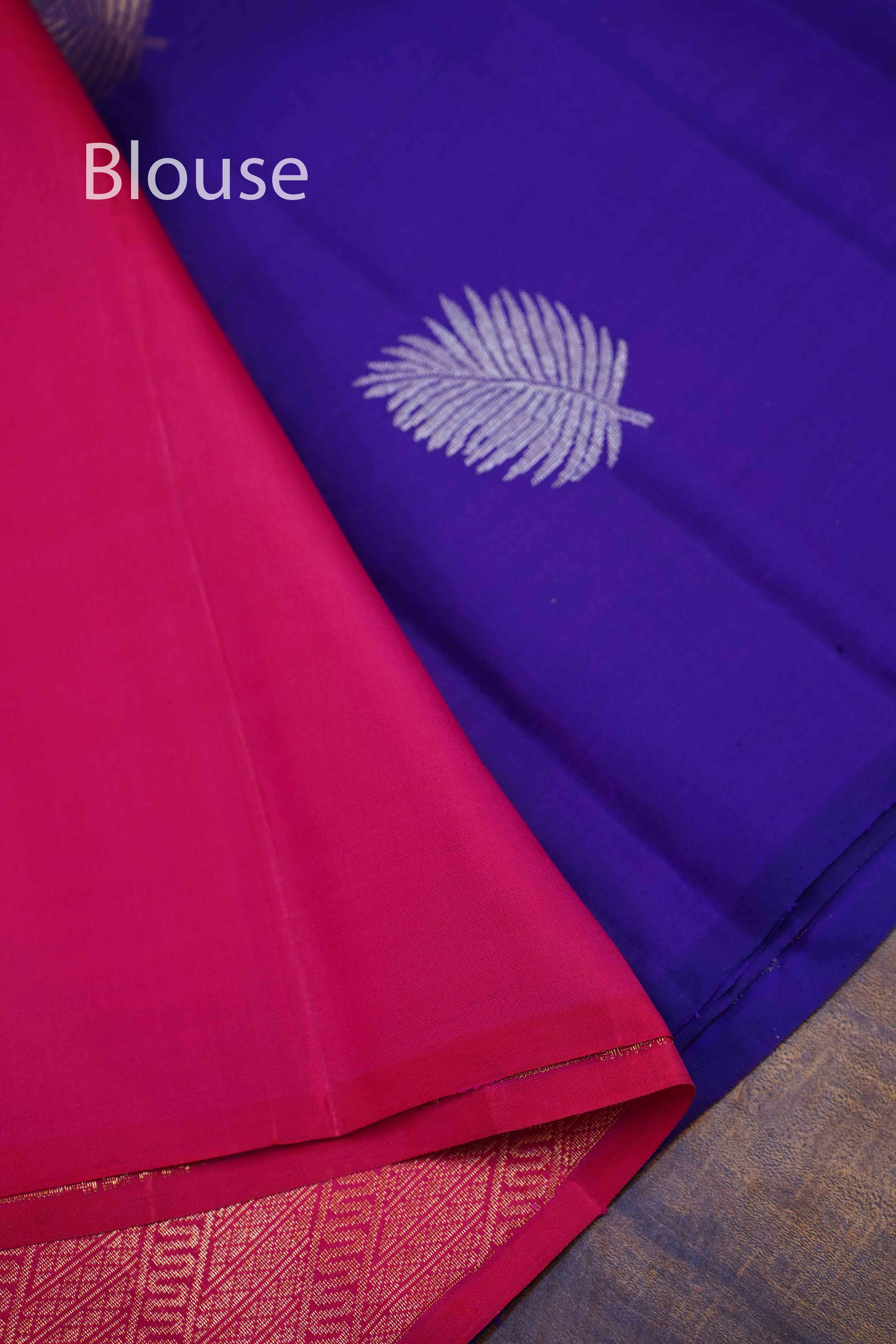 Brinjal Purple Pure Kanchivaram Silk Saree 3 QUEENS ALMIRAH