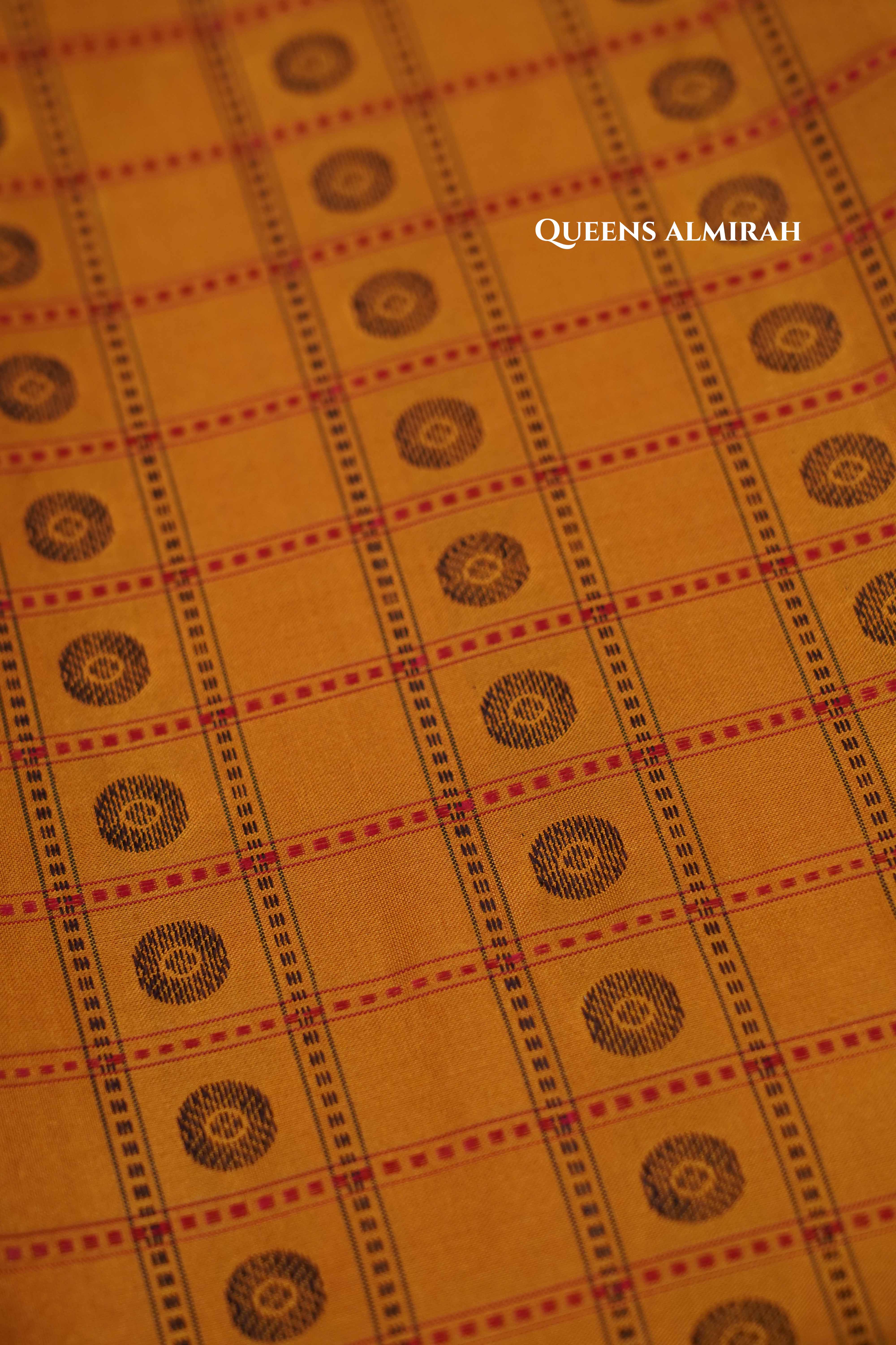 Brown With Mehndi Green Pure Kanchivaram Silk Saree QUEENS ALMIRAH