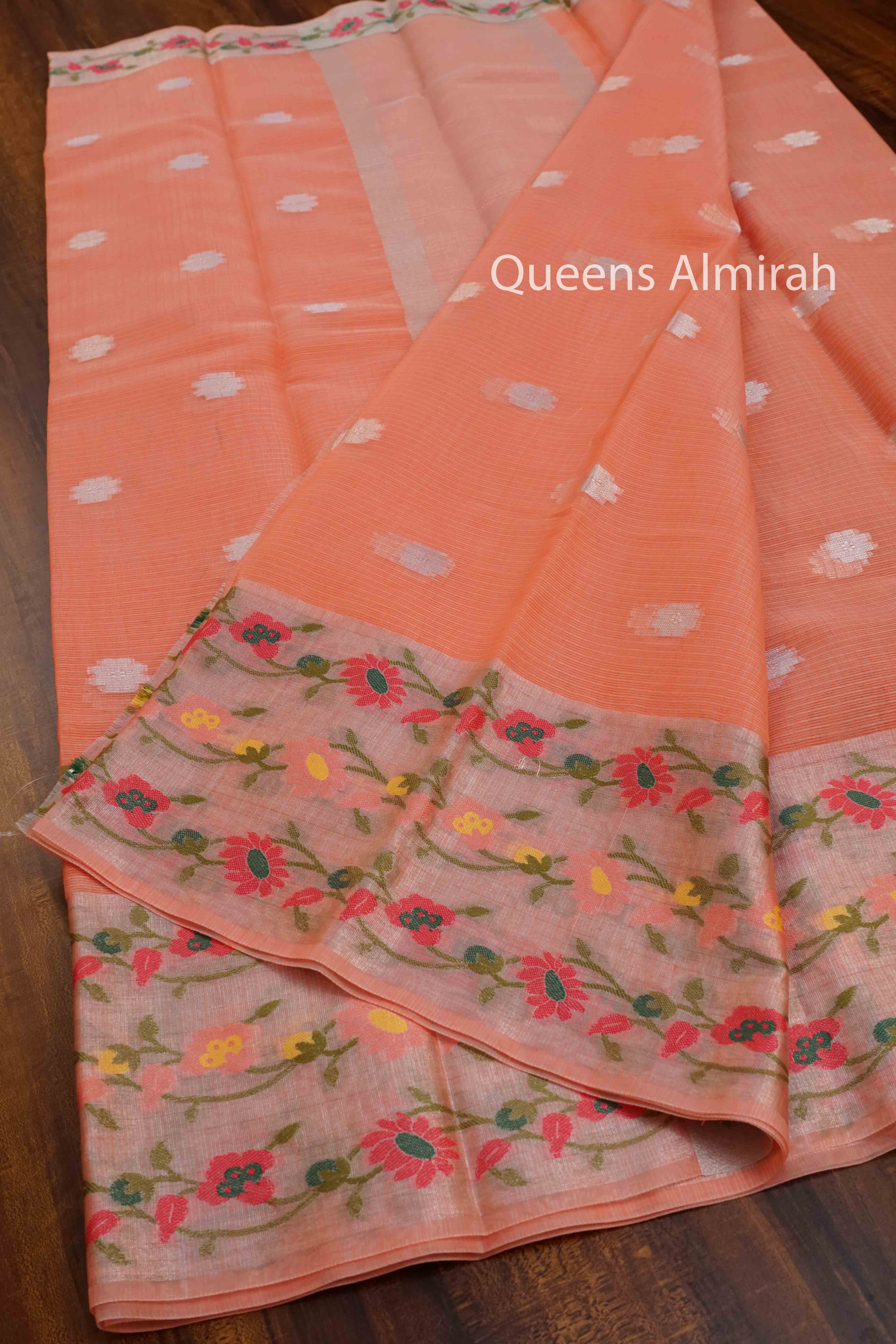 DARK PEACH KOTA SILK COTTON - Queens Jewel Emporium