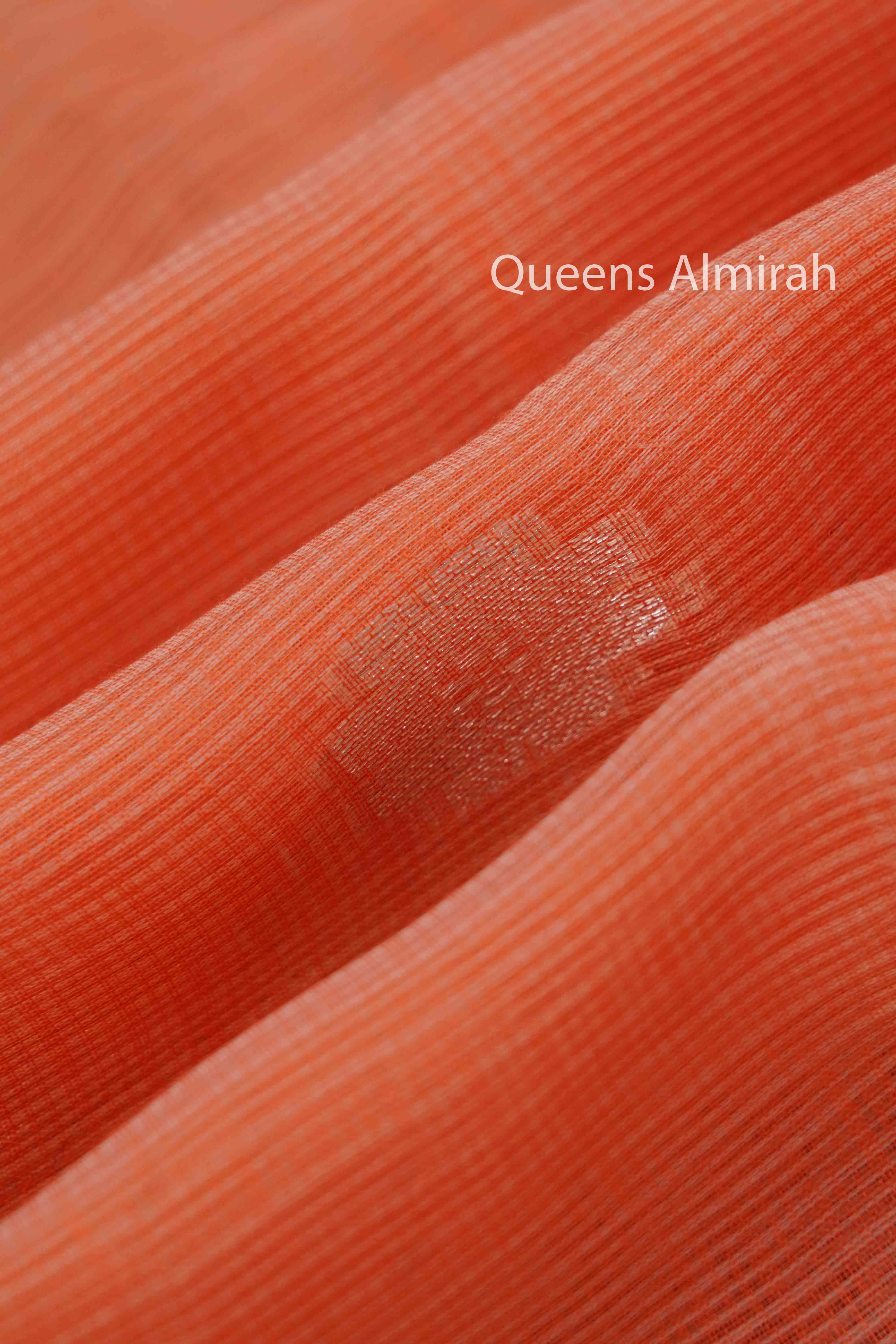 DARK PEACH KOTA SILK COTTON - Queens Jewel Emporium