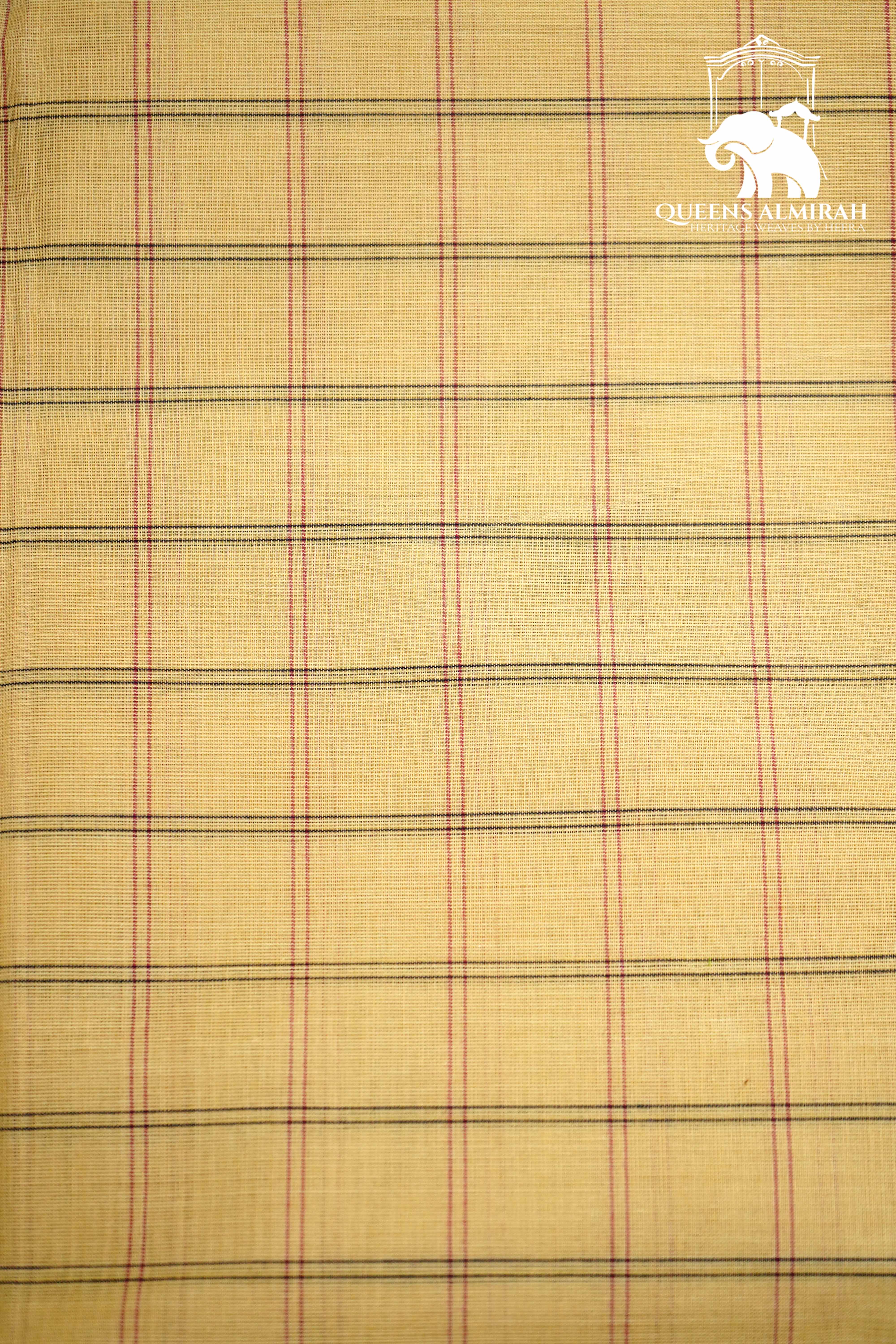 DEEP PEACH WITH COPPER RUST KANCHI COTTON SAREE - Queens Jewel Emporium