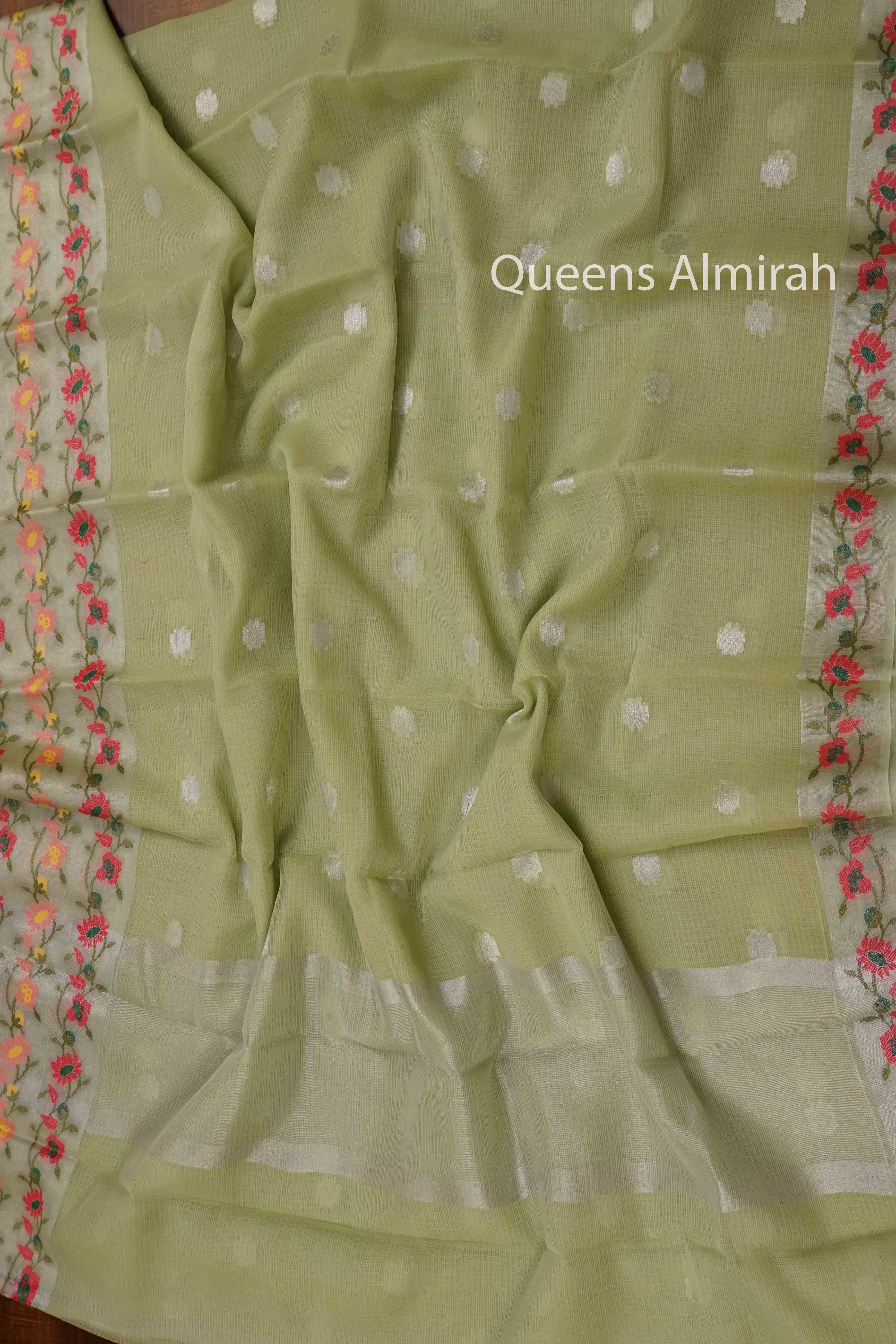DUSKY GREEN KOTA SILK COTTON - Queens Jewel Emporium