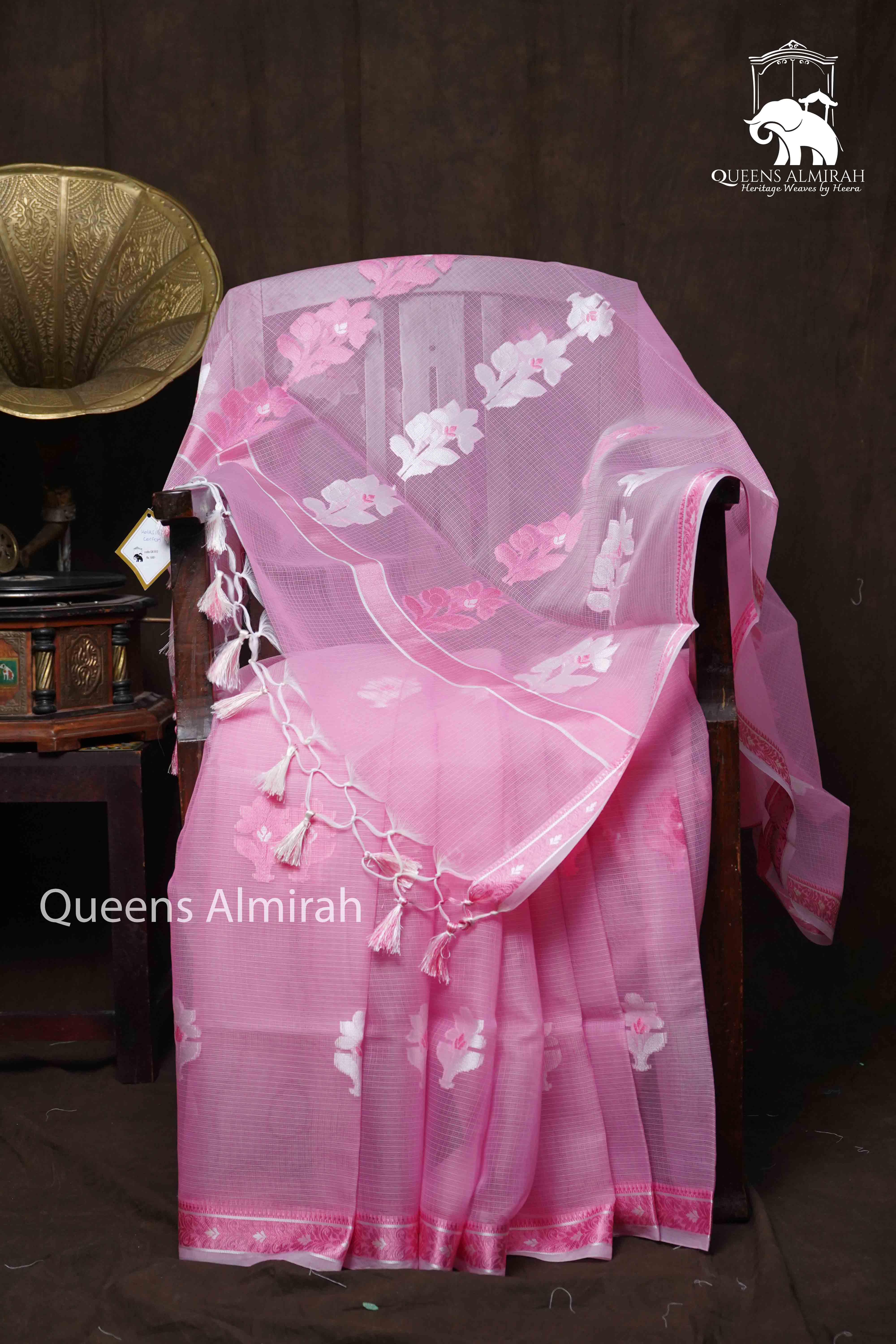 DUSKY PINK KOTA SILK COTTON 1 - Queens Jewel Emporium