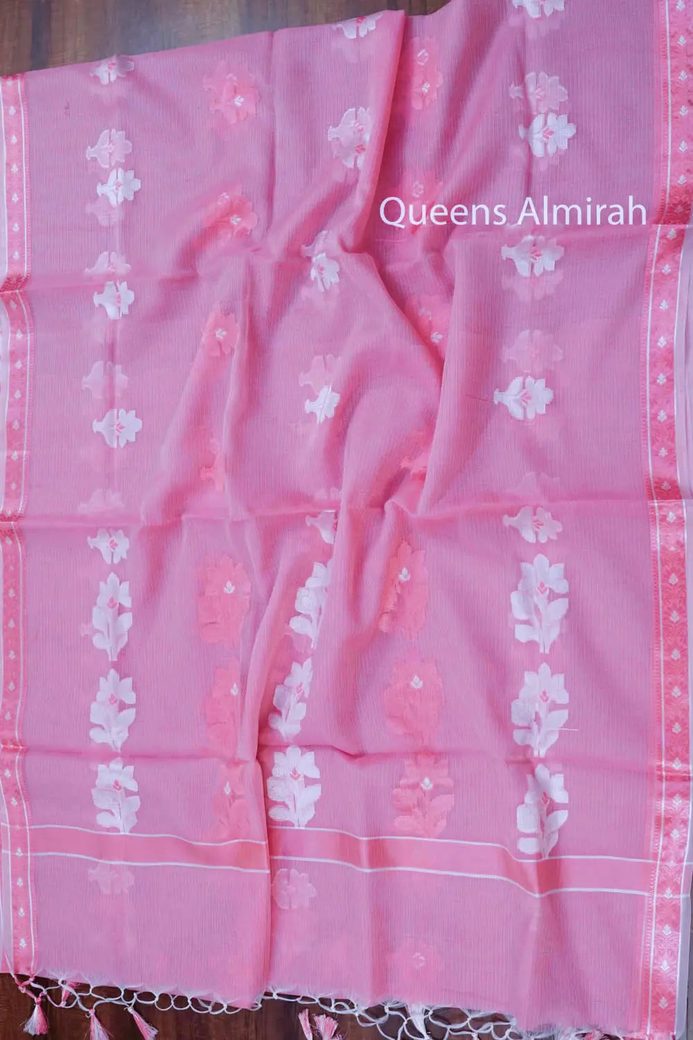 DUSKY PINK SEMI KOTA SILK COTTON 1 QUEENS ALMIRAH
