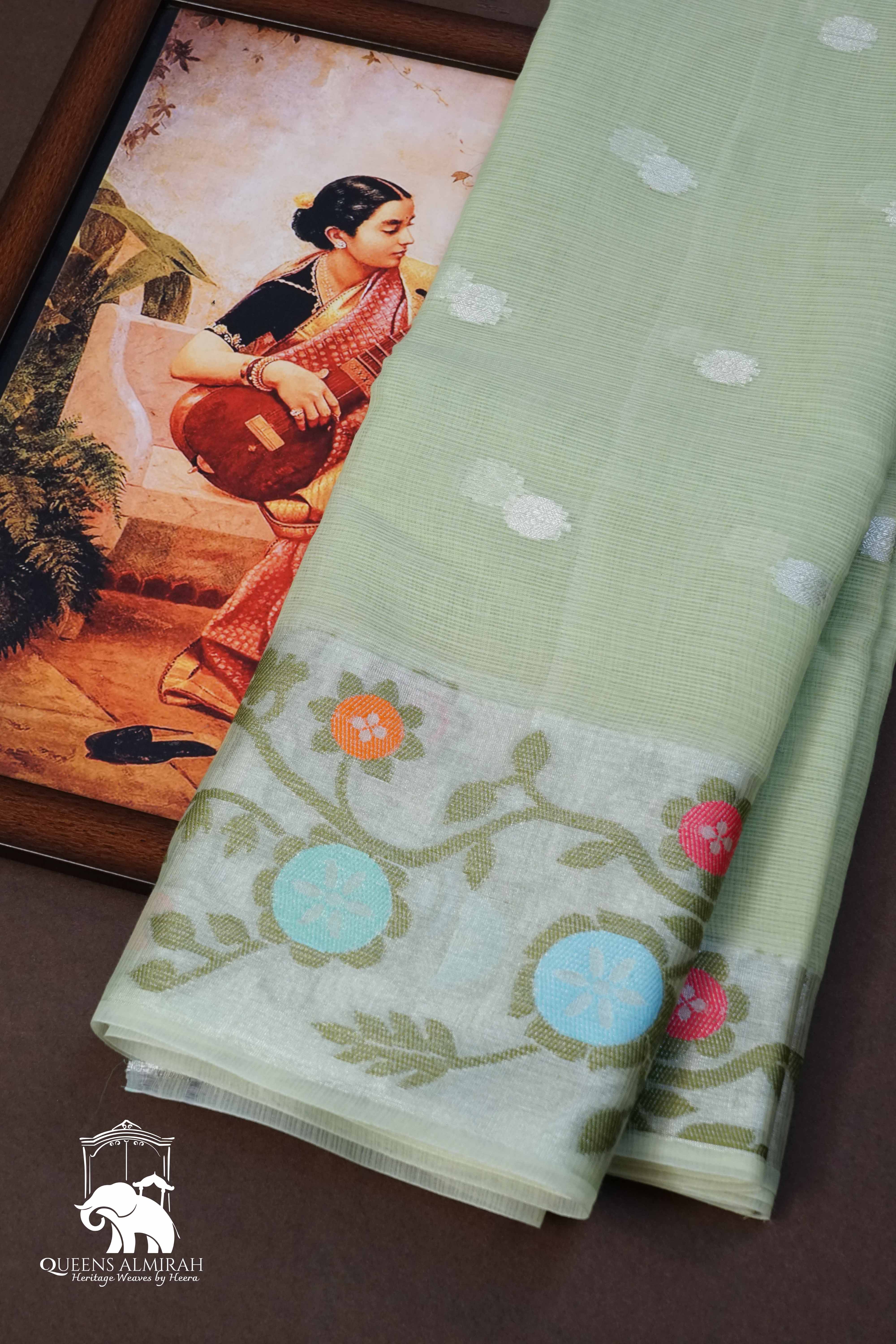 GREY OLIVE  KOTA SILK COTTON - Queens Jewel Emporium