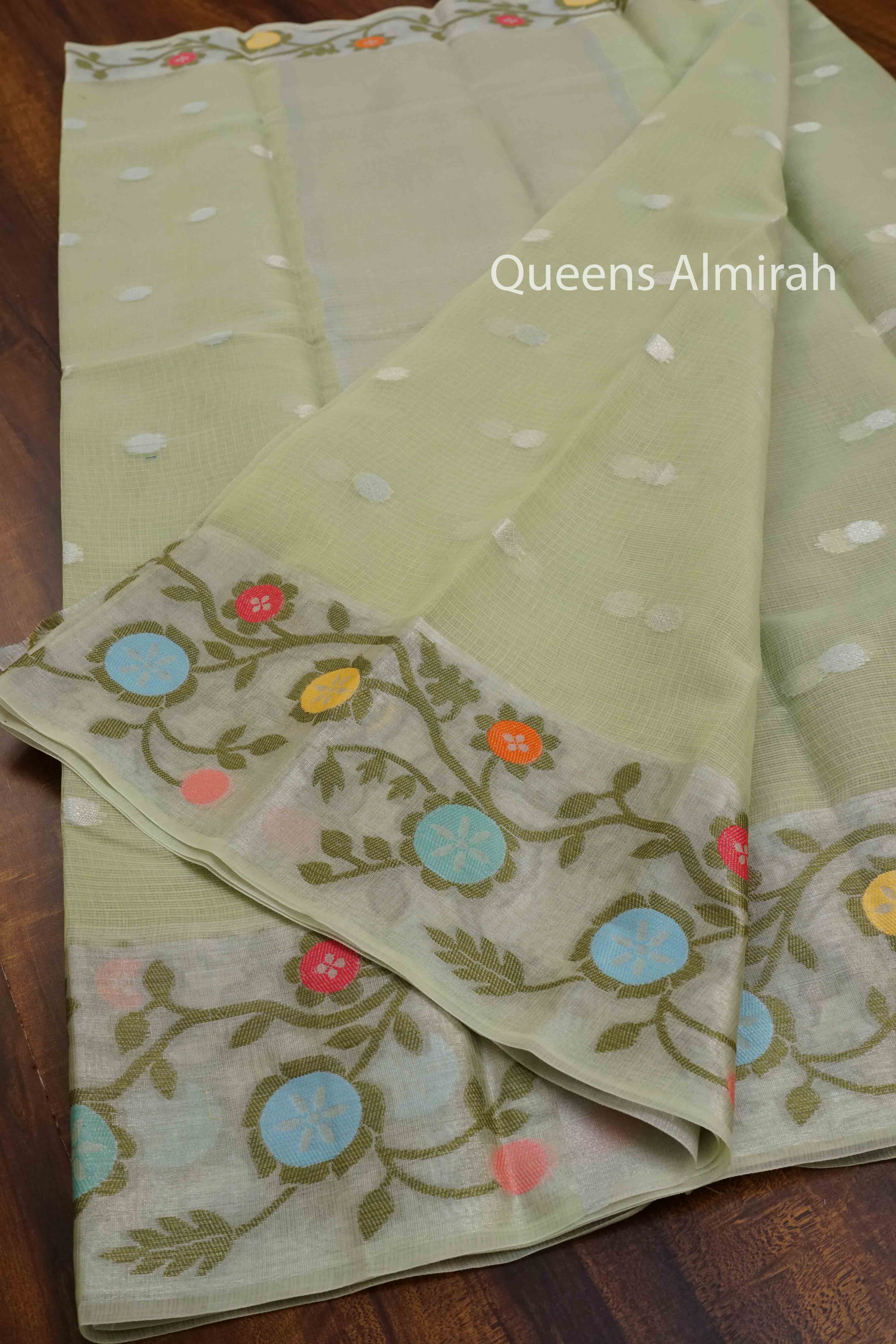 GREY OLIVE  KOTA SILK COTTON - Queens Jewel Emporium