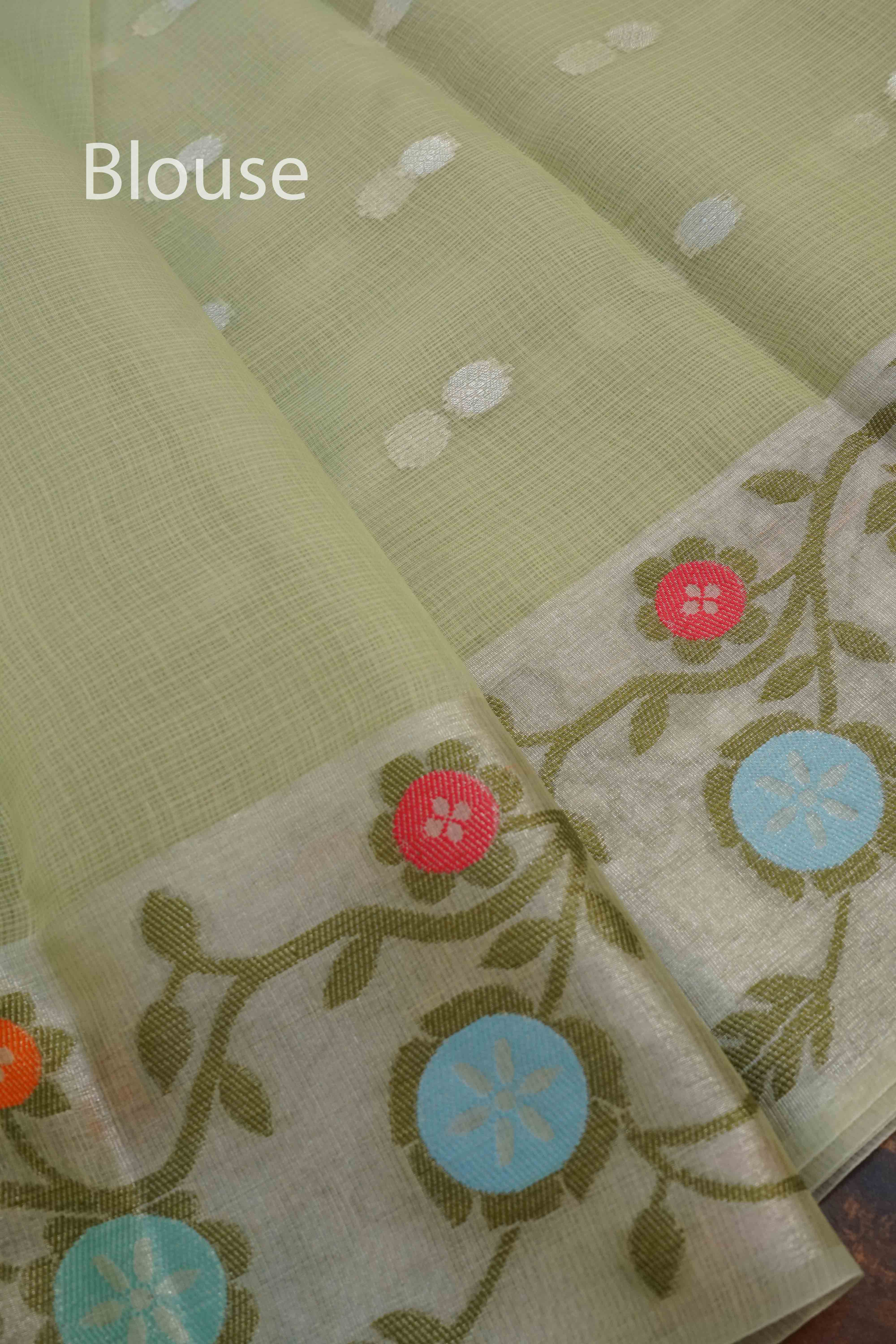 GREY OLIVE  KOTA SILK COTTON - Queens Jewel Emporium