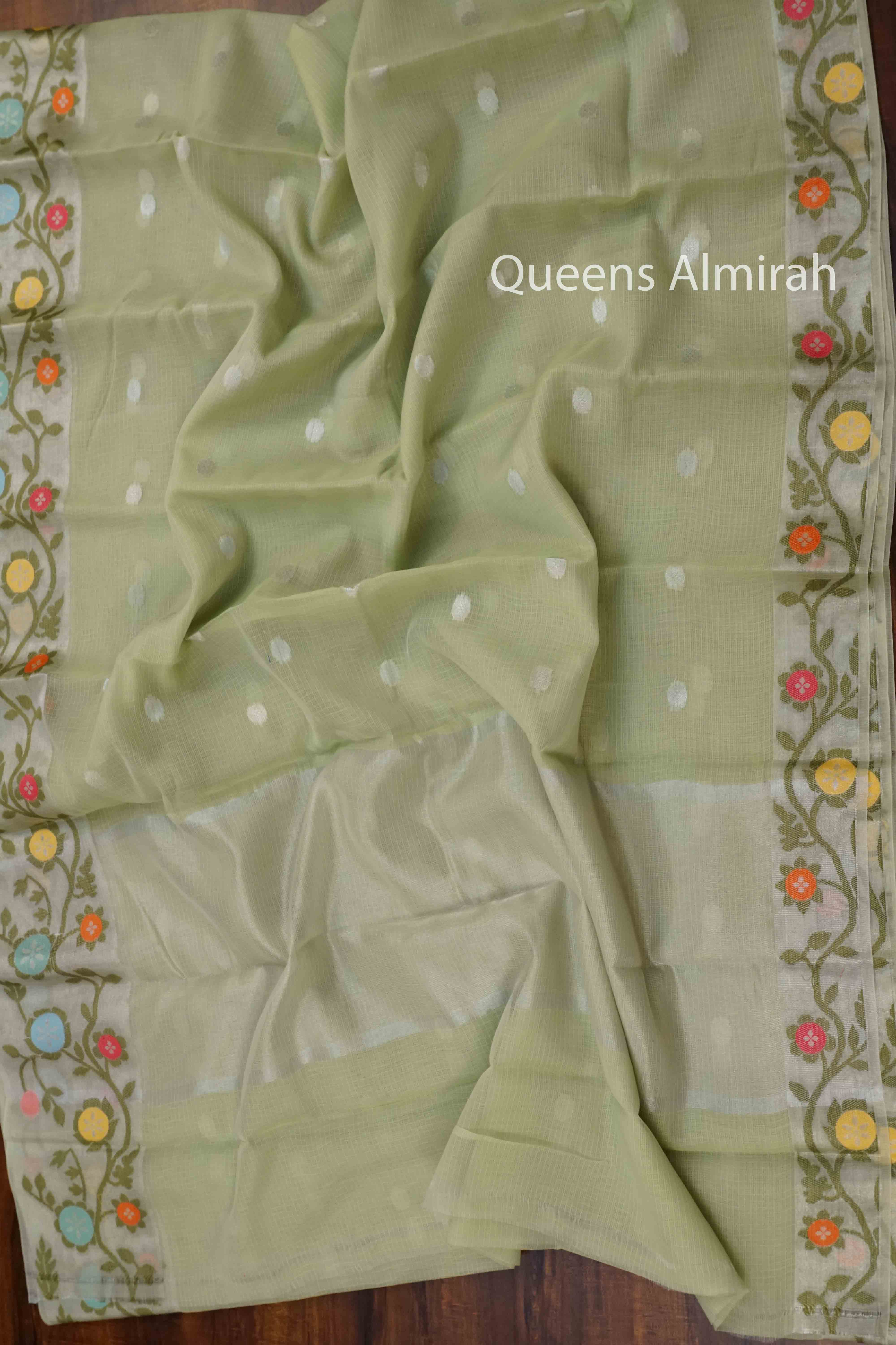 GREY OLIVE  KOTA SILK COTTON - Queens Jewel Emporium