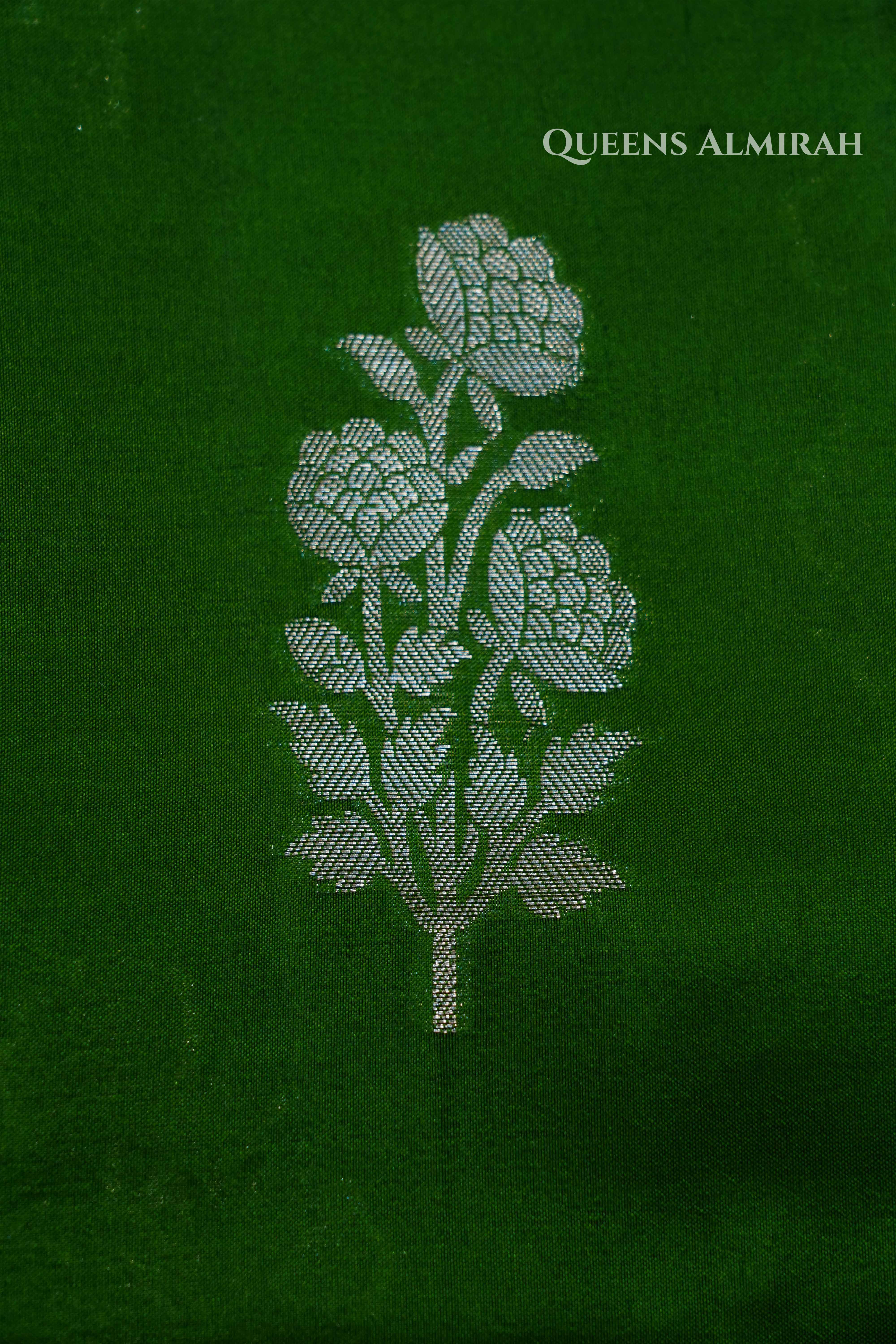 Green Mango Silk Saree QUEENS ALMIRAH