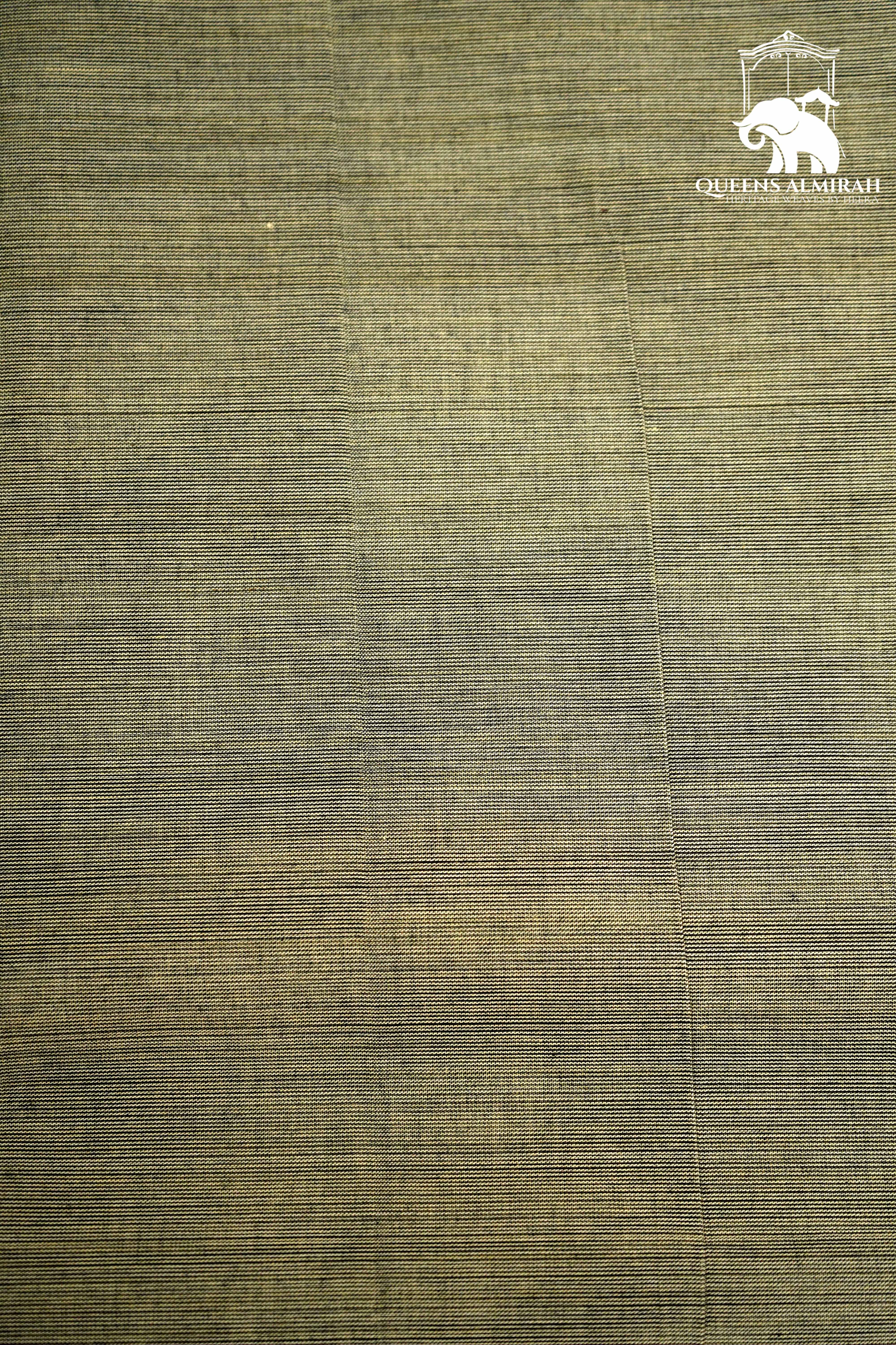 HEATHERED GREY WITH WARM PURPLE KANCHI COTTON SAREE - Queens Jewel Emporium