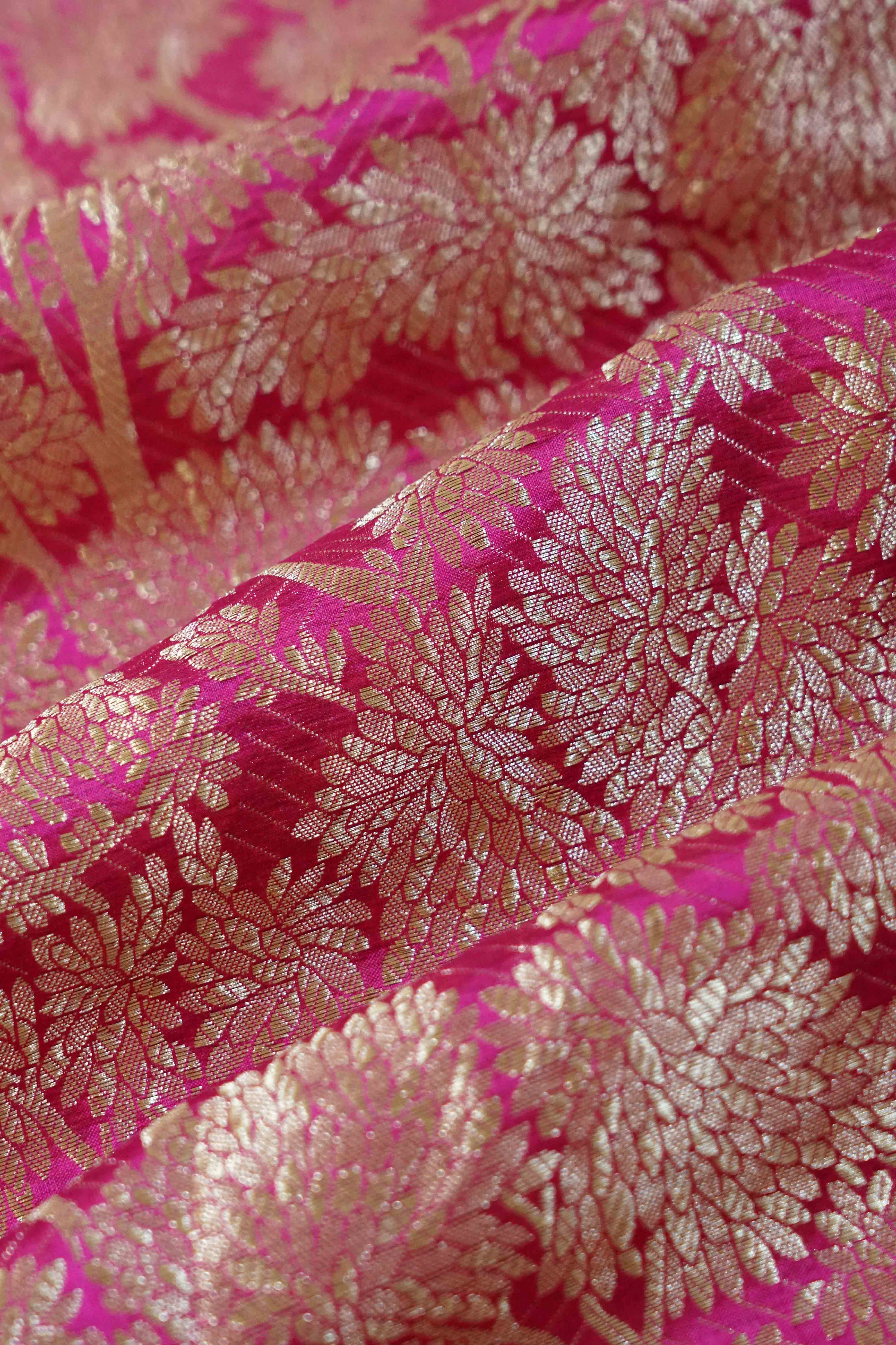 JAZZBERRY JAM BANARASI SILK SAREE - Queens Jewel Emporium