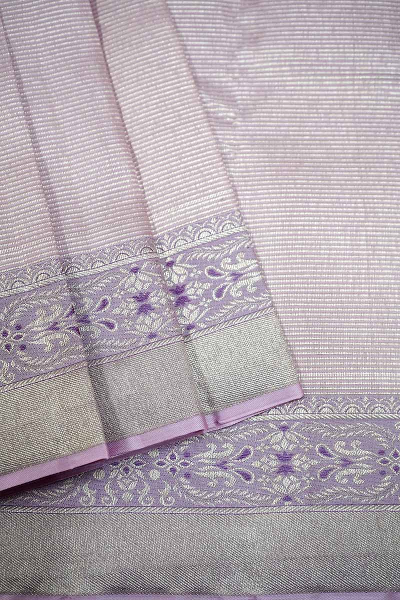 KANJI PATTU PASTEL DUSKY PINK MEENAKARI SILK SAREE - Queens Jewel Emporium