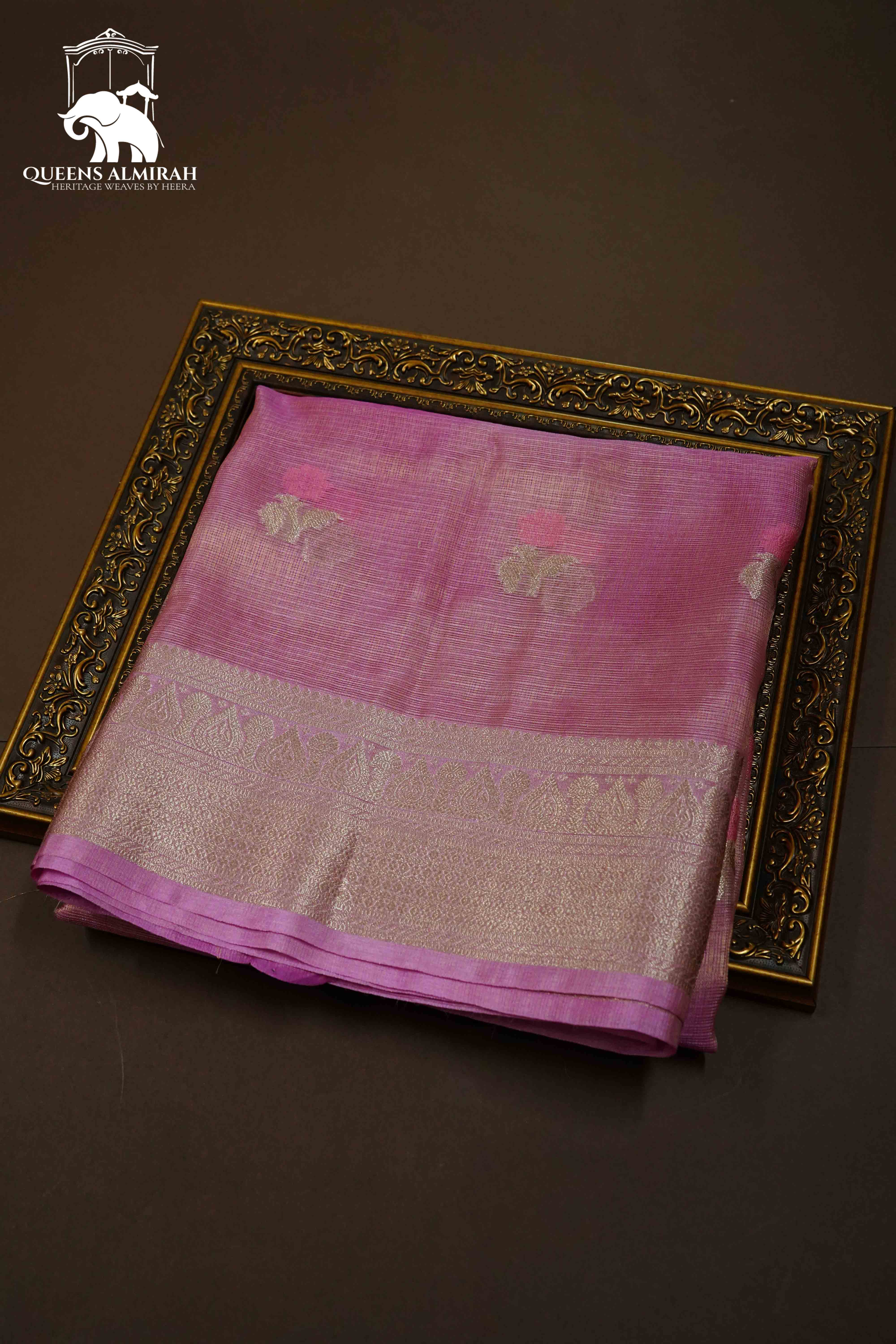 LIGHT PLUM HALF PURE KOTA SILK SAREE - Queens Jewel Emporium