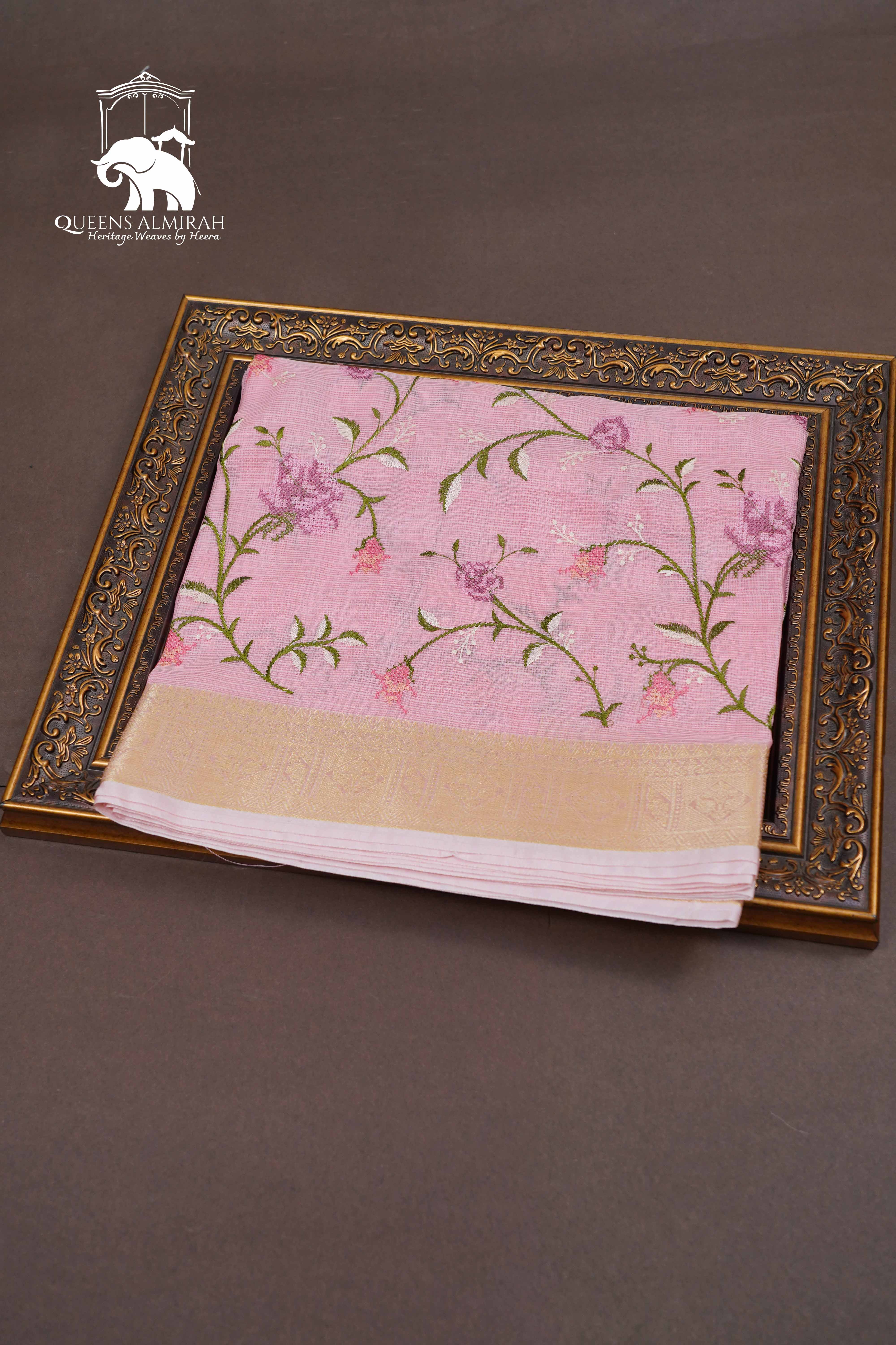 LILLY PINK SEMI KOTA SILK COTTON - Queens Jewel Emporium