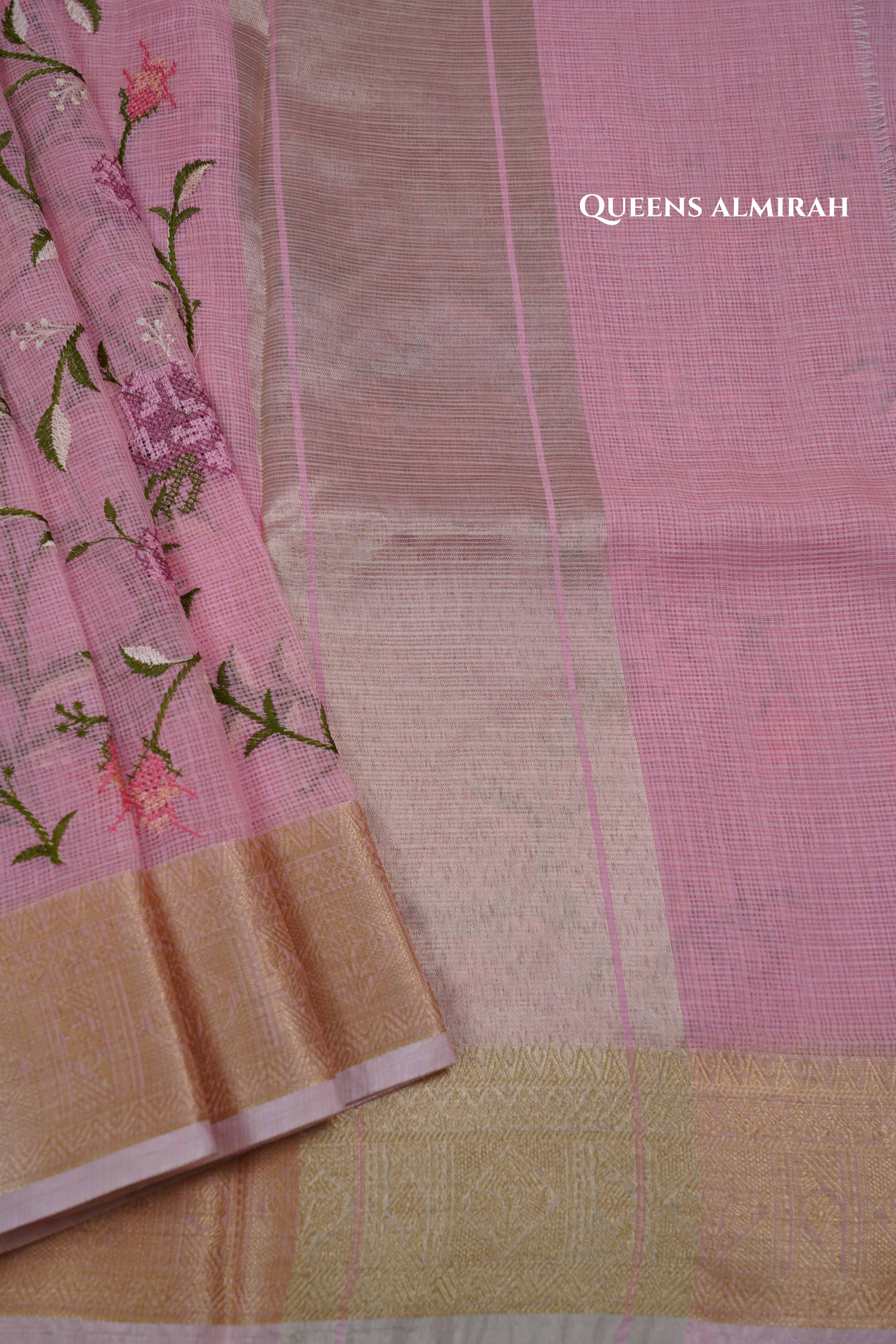 LILLY PINK SEMI KOTA SILK COTTON - Queens Jewel Emporium