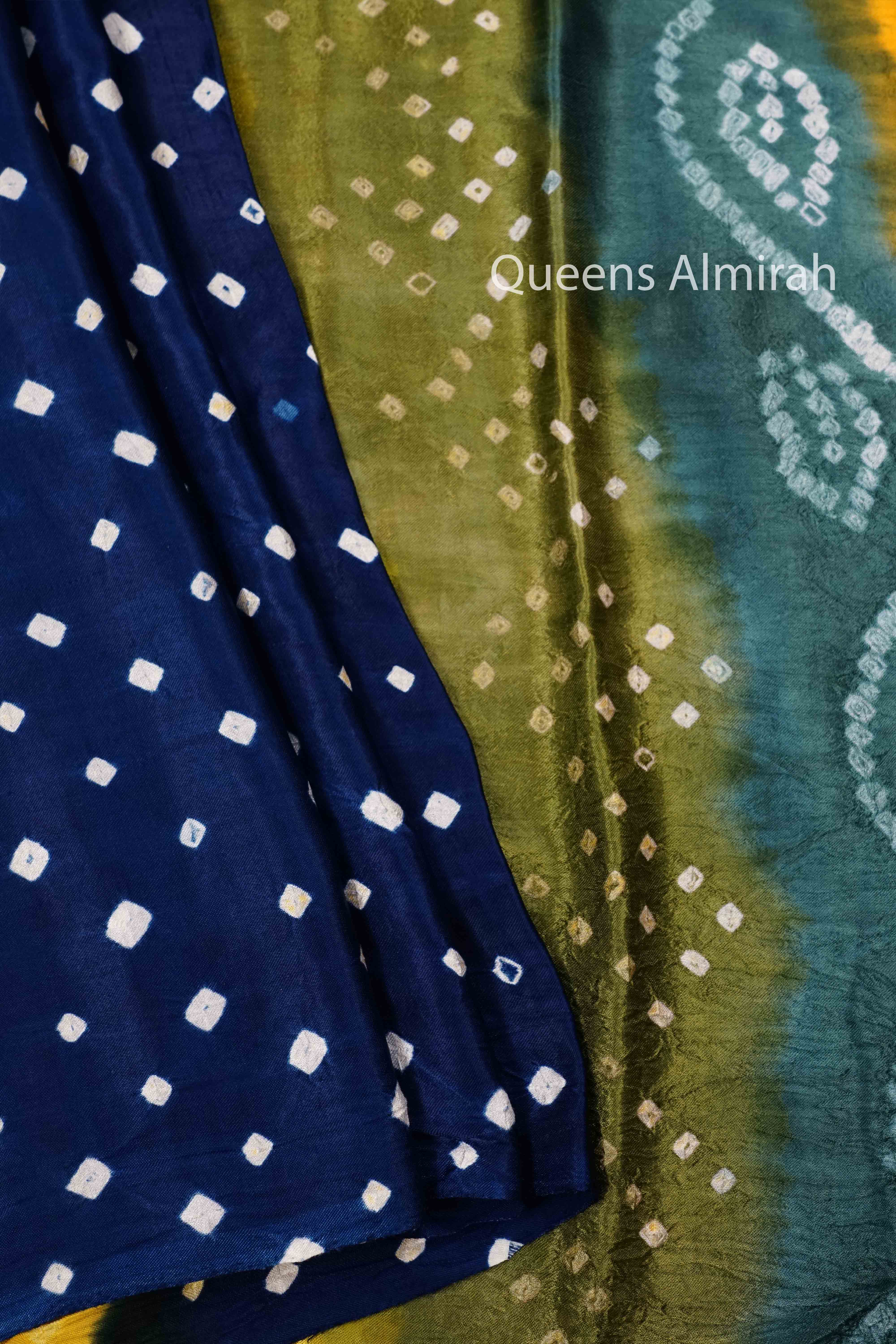 MARINE BLUE MODAL SILK SAREE - Queens Jewel Emporium