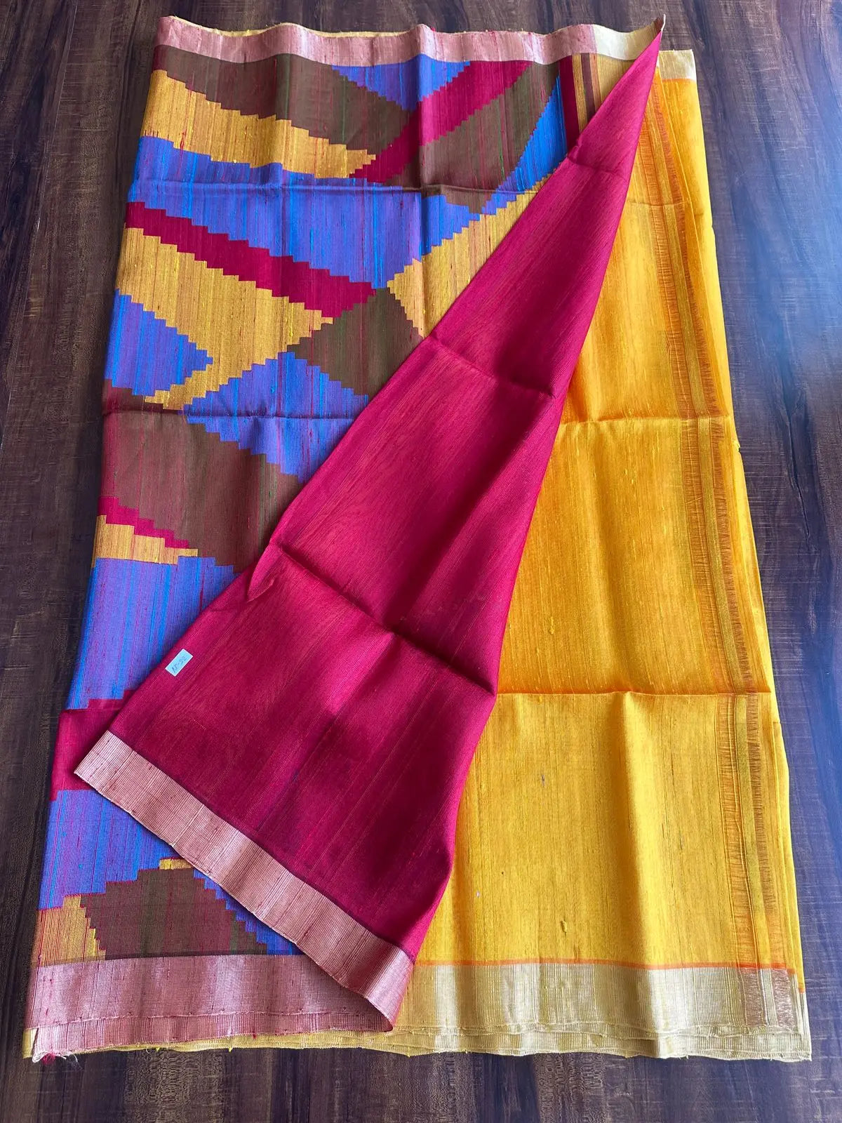 MULTI COLOR PURE SOFT SILK SAREE 2 - Queens Jewel Emporium