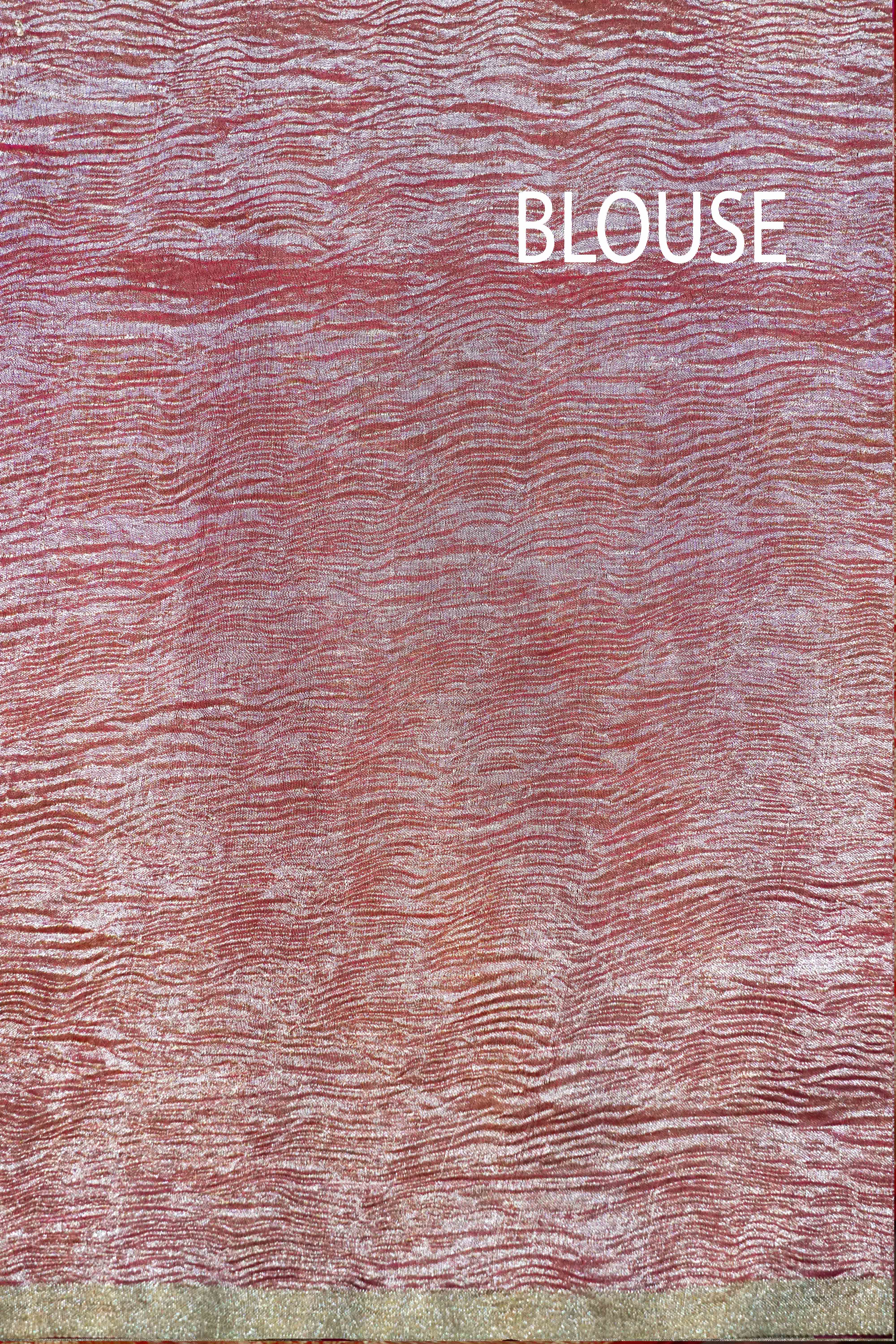 MAGENTA CRUSH TISSUE BANARASI SILK SAREE - Queens Jewel Emporium