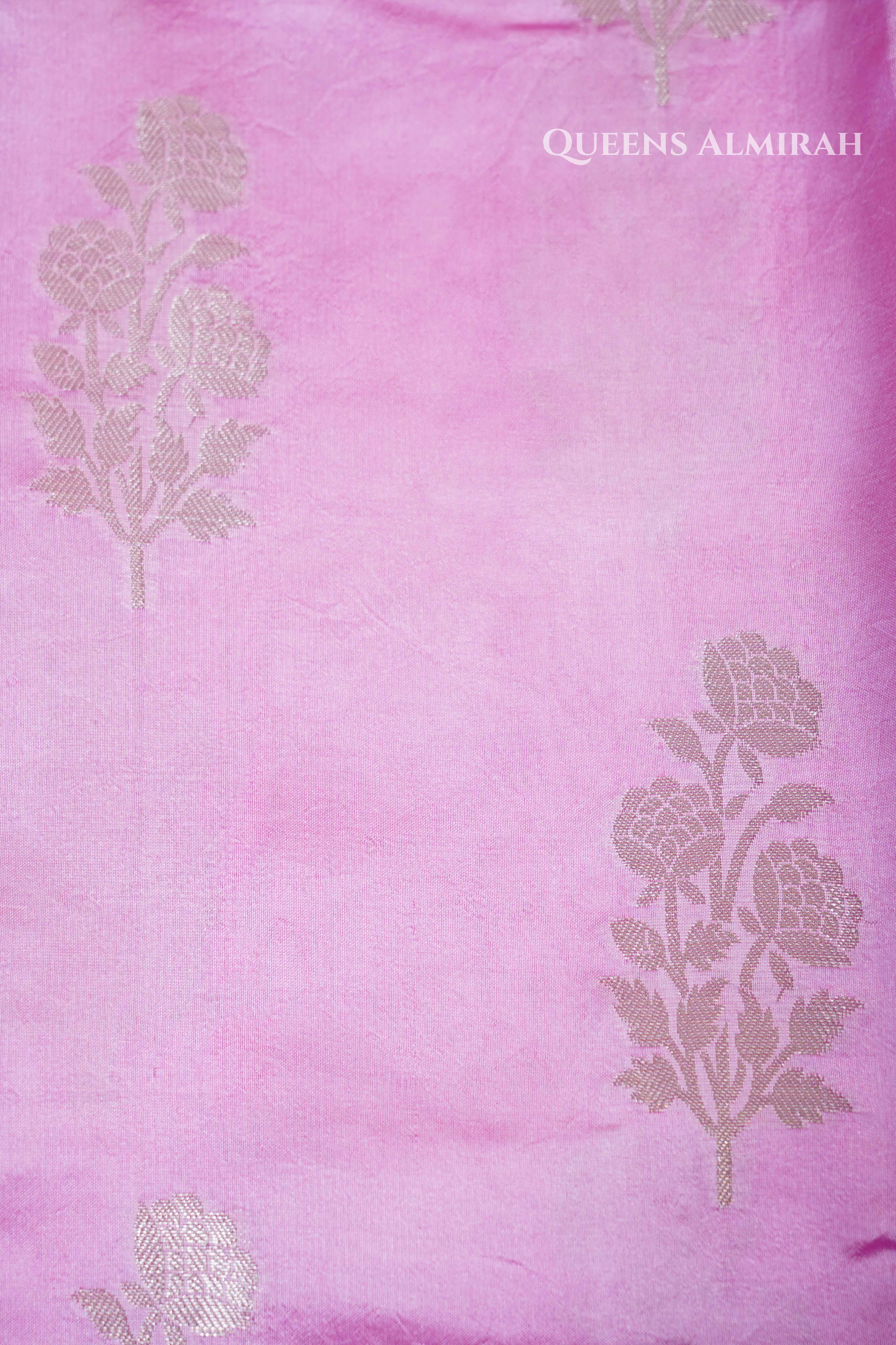 Pink With Red Mango Silk Saree QUEENS ALMIRAH