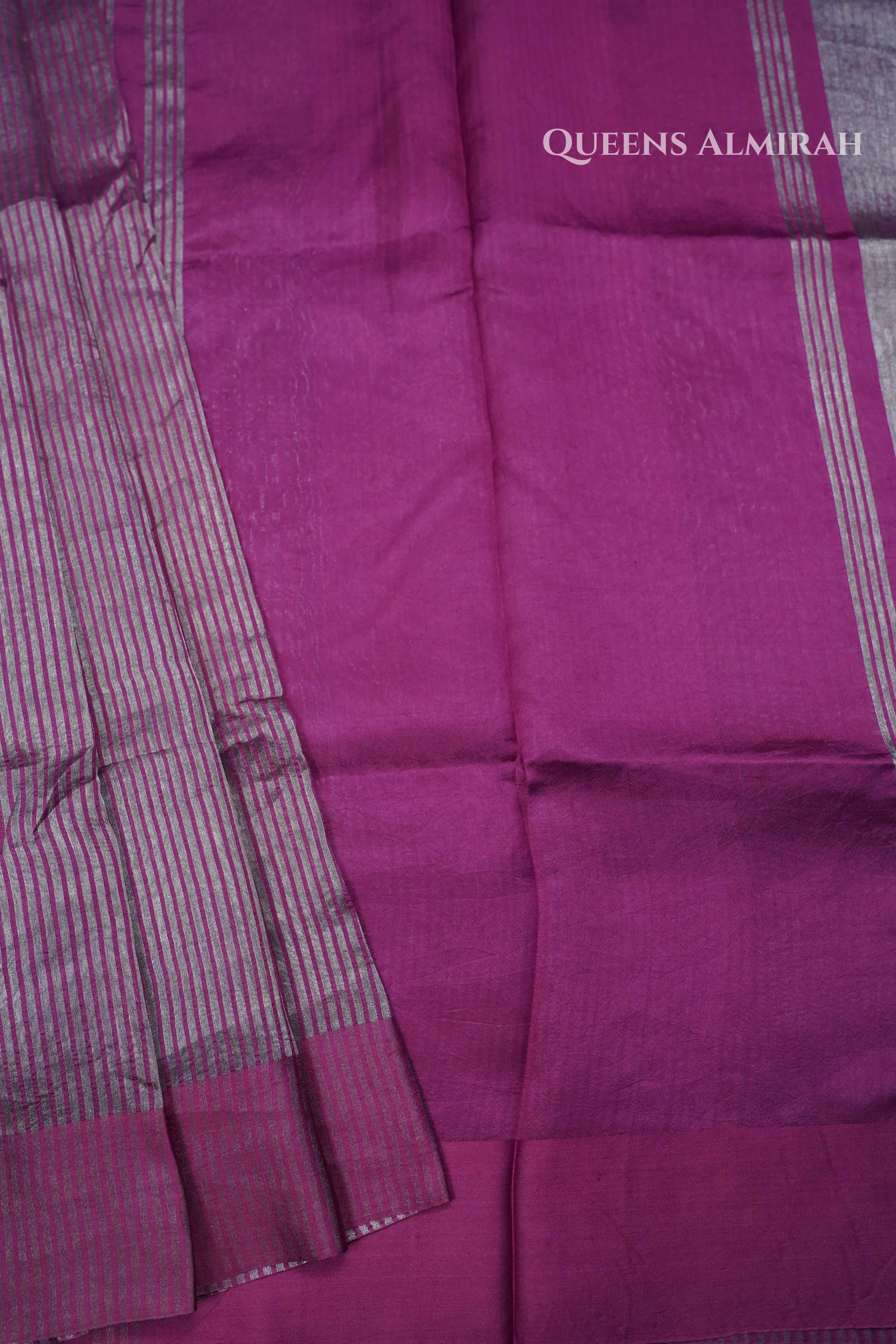Purple Tissue Banarasi Silk  Sarees QUEENS ALMIRAH