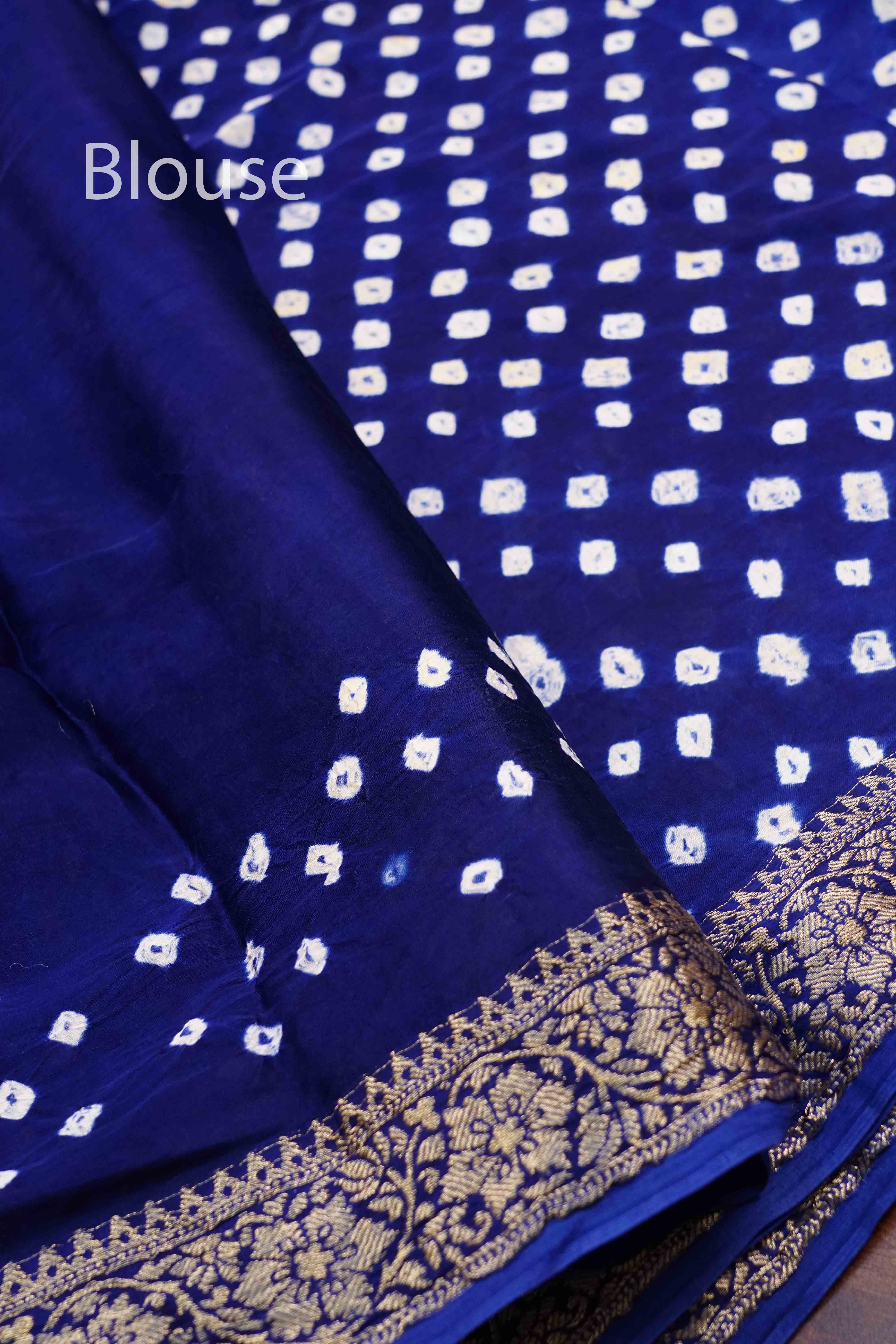 ROYAL BLUE MODAL SILK SAREE 2 - Queens Jewel Emporium