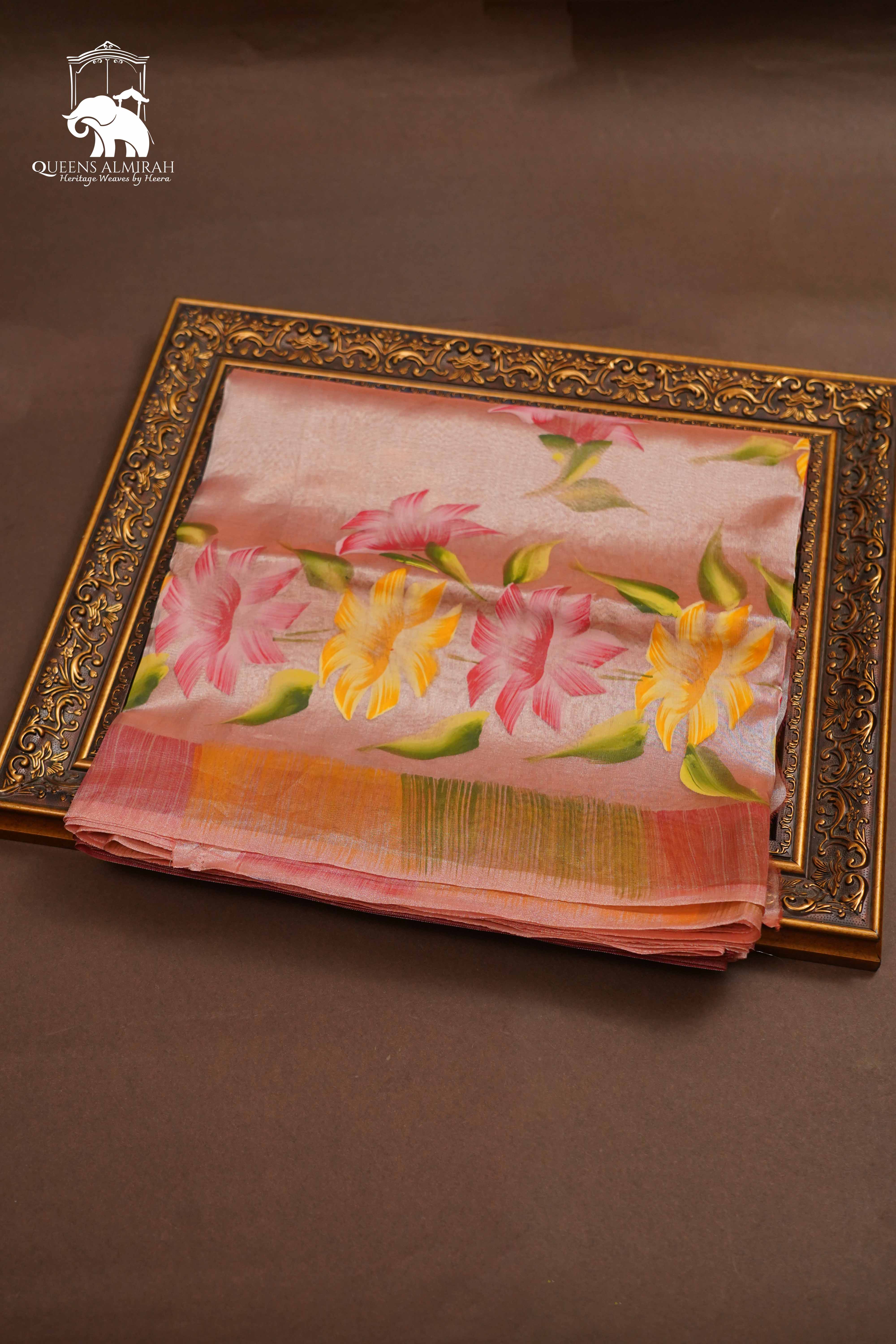 Reddish Grey Silk Organza - Queens Jewel Emporium