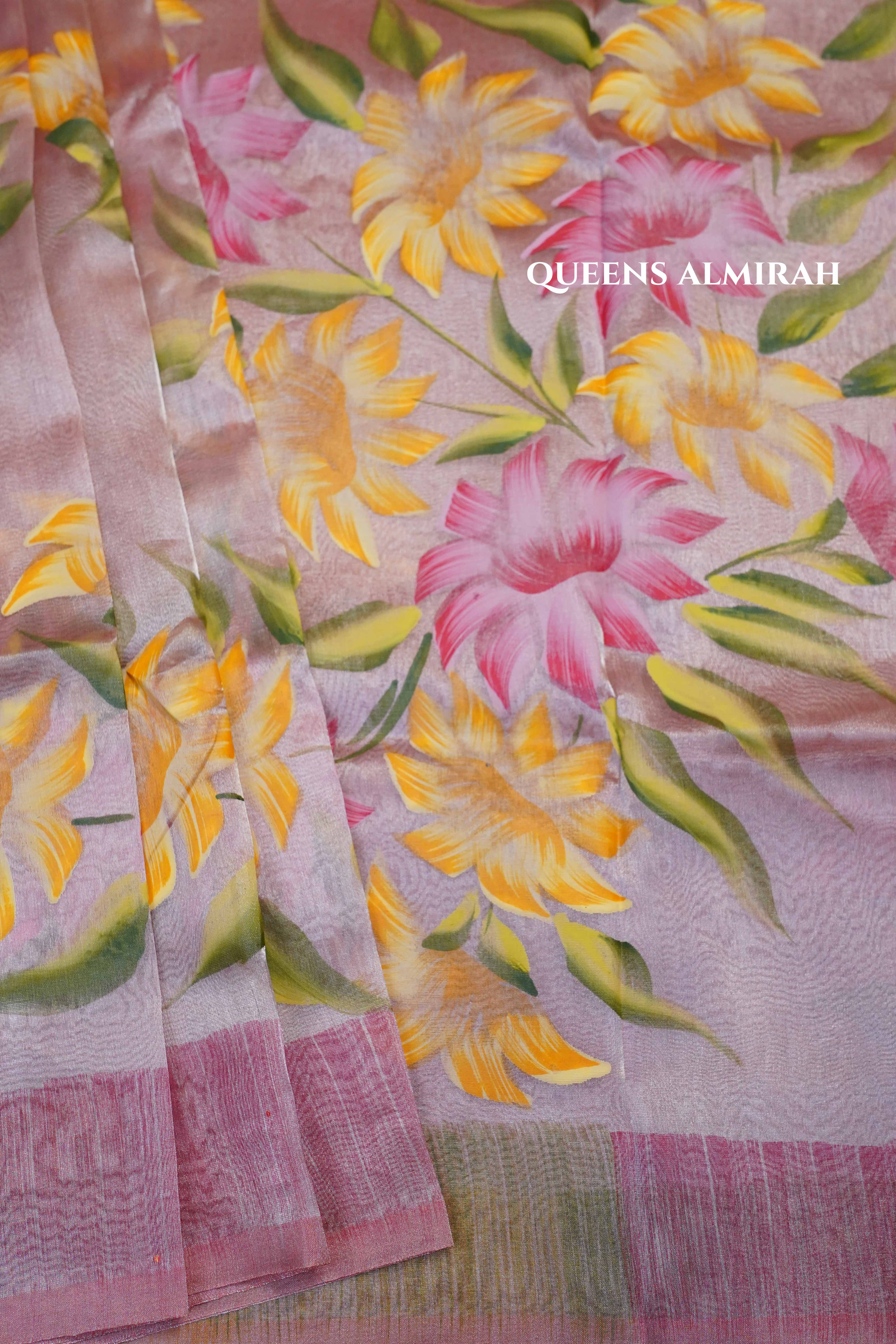 Reddish Grey Silk Organza - Queens Jewel Emporium