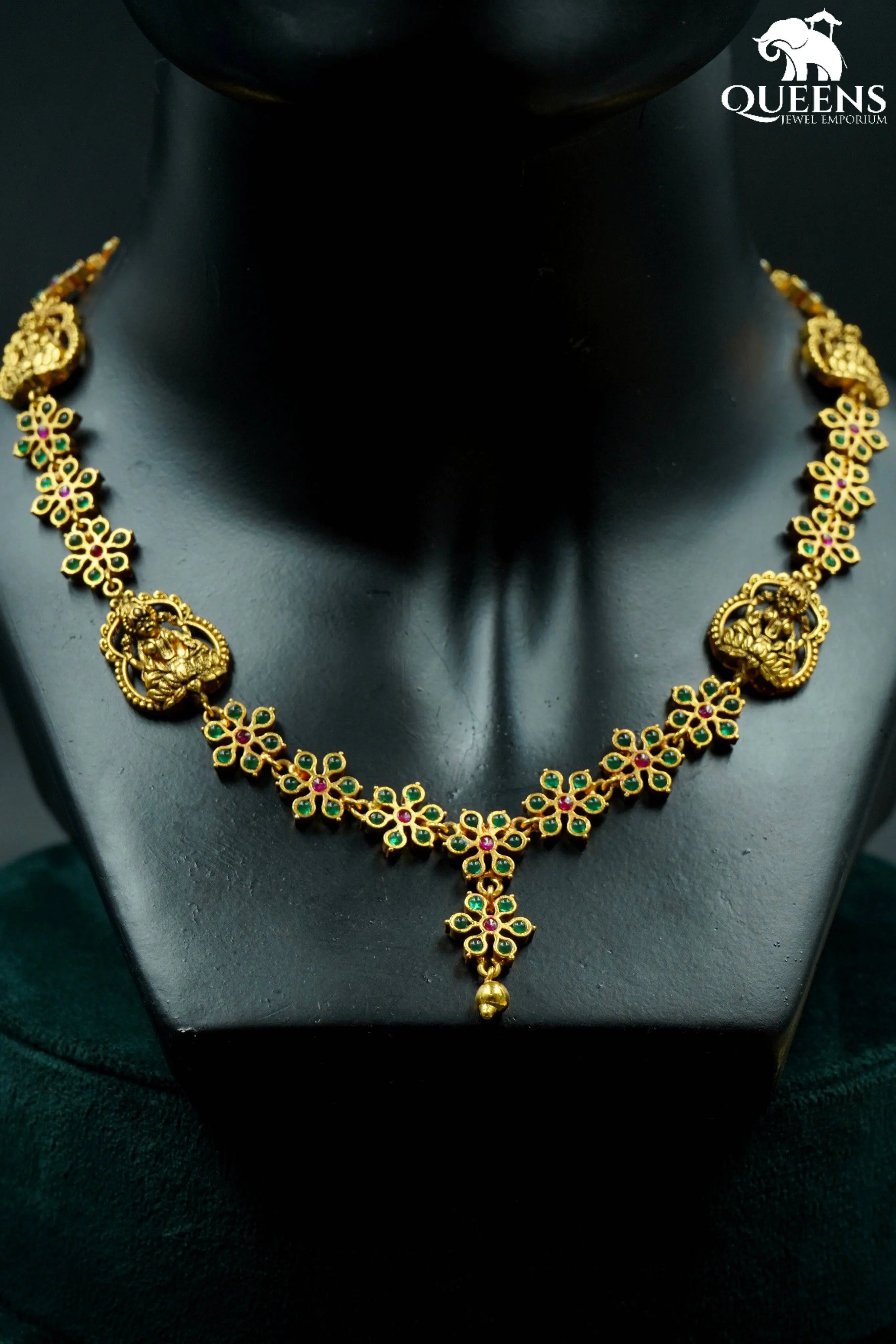 SILLARA NECKLACE - GREEN - Queens Jewel Emporium