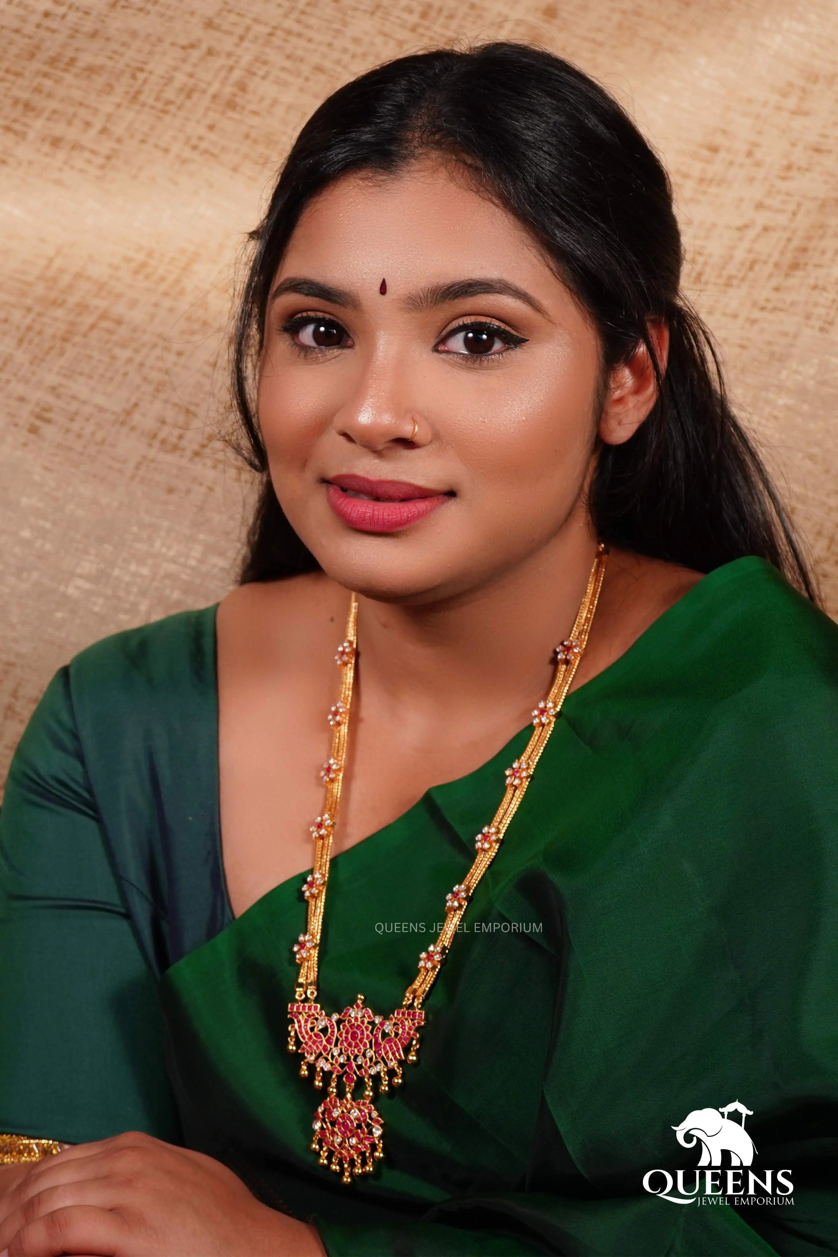 Singaram Rani Haram Kemp Stone Jewellery Fashion Jewellery India singaram-rani-haram-kemp-stone-jewellery-fashion-jewellery-india