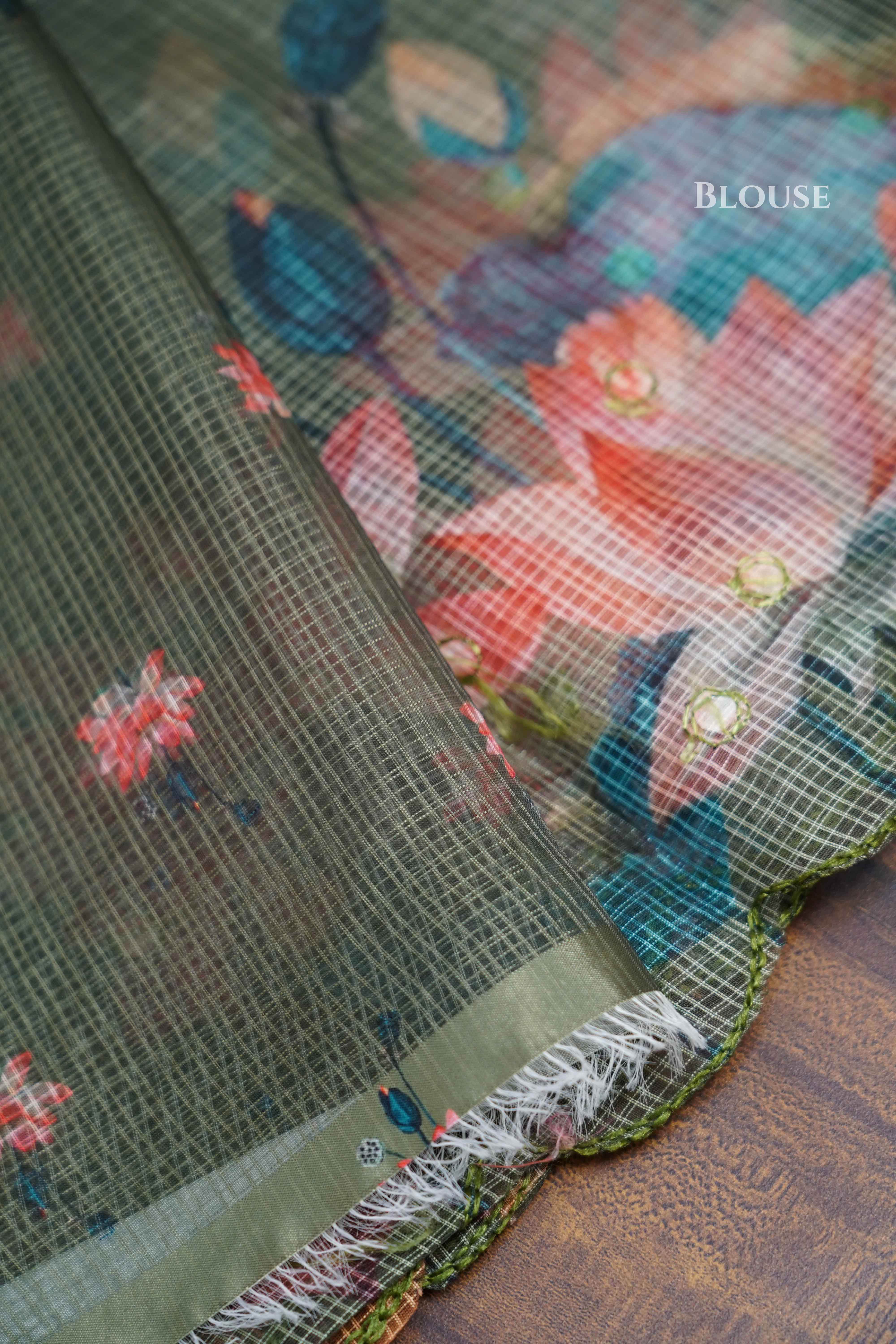 WARM PINK KOTA COTTON SAREE - Queens Jewel Emporium